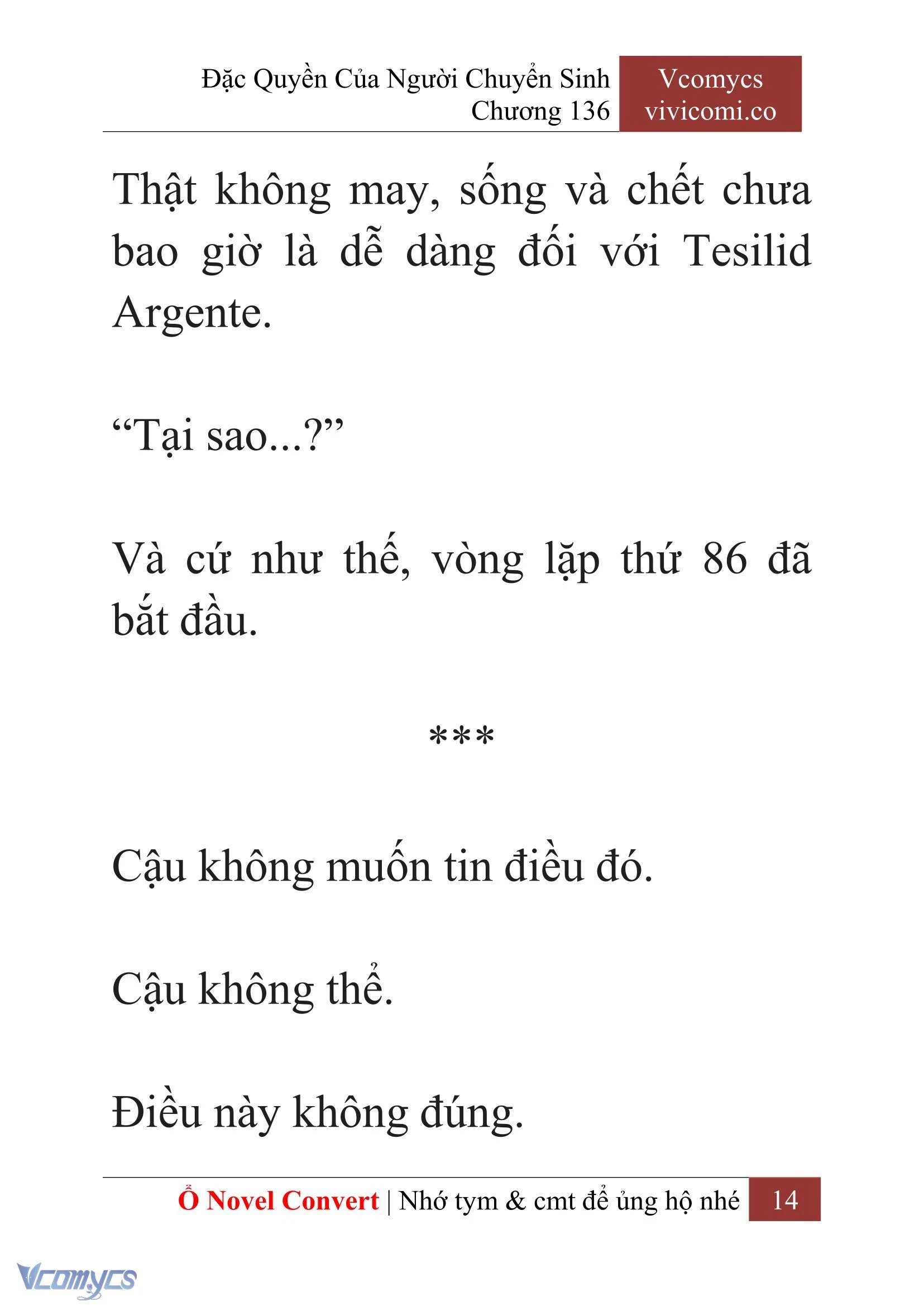 [Novel] Đặc Quyền Của Người Chuyển Sinh Chapter  136 - 16