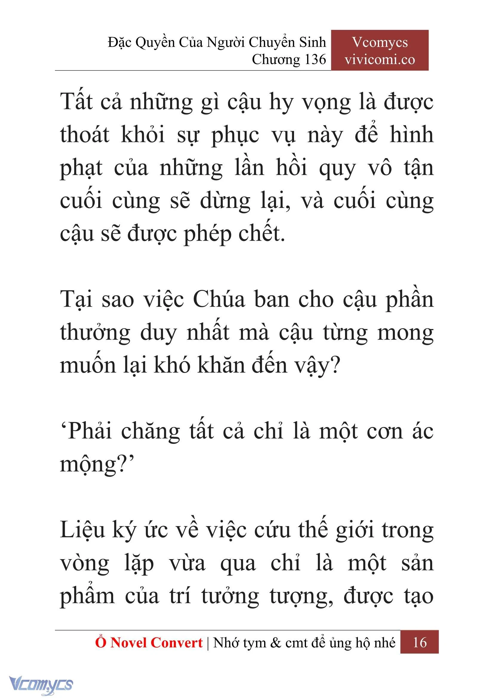 [Novel] Đặc Quyền Của Người Chuyển Sinh Chapter  136 - 18