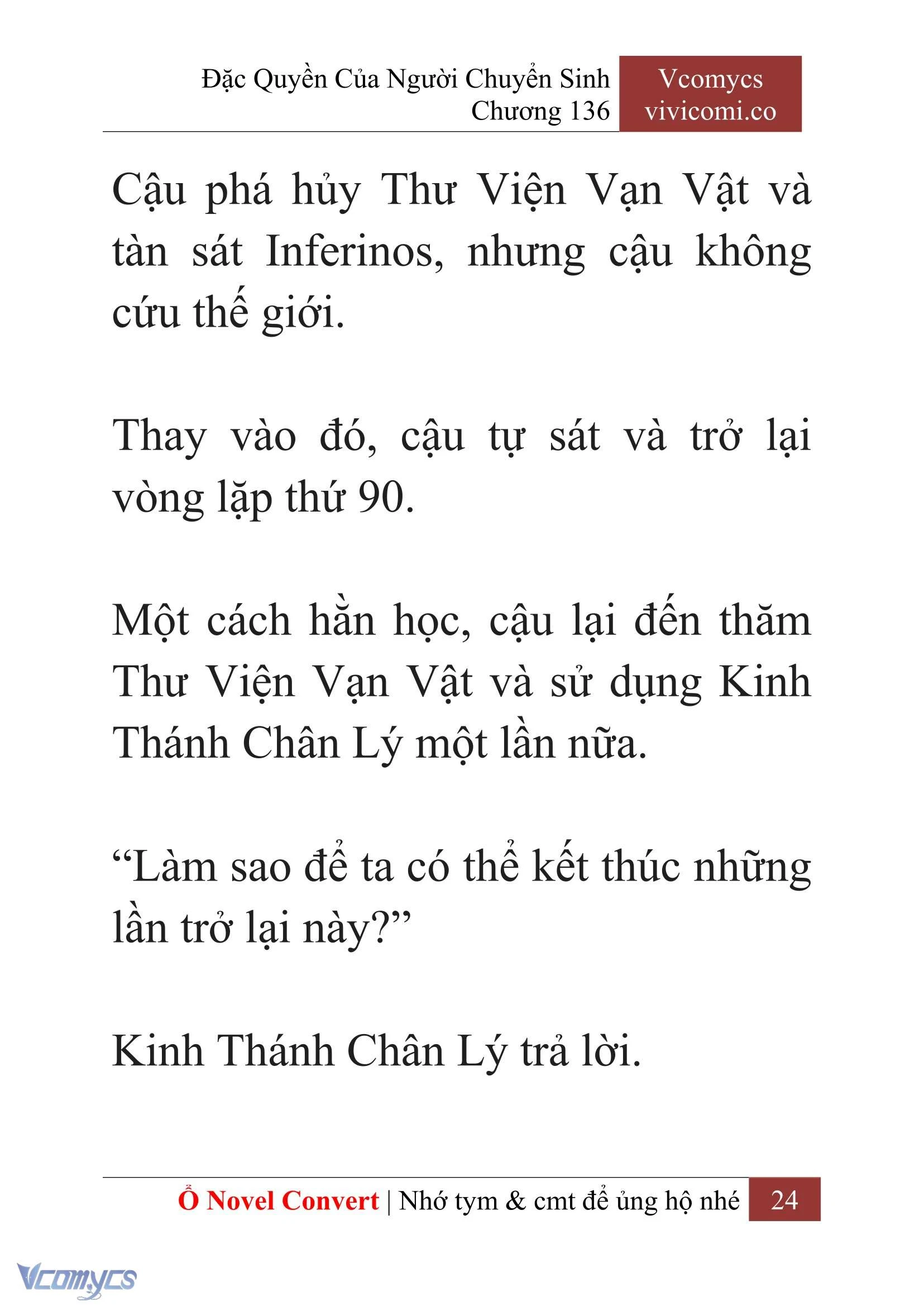 [Novel] Đặc Quyền Của Người Chuyển Sinh Chapter  136 - 26