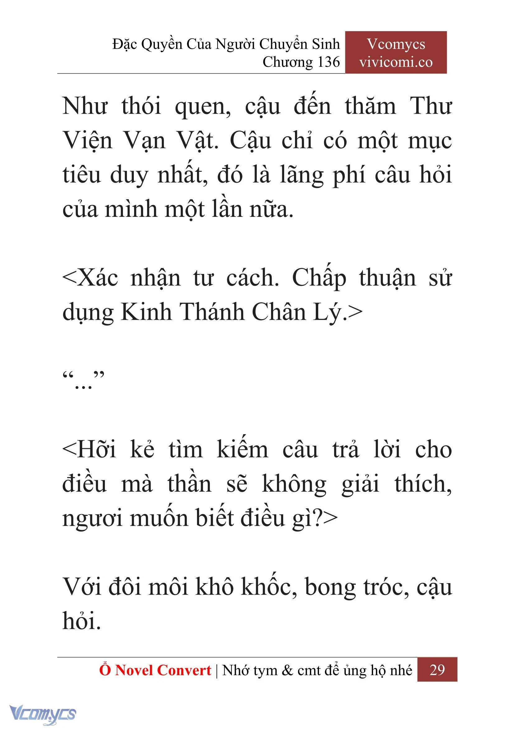 [Novel] Đặc Quyền Của Người Chuyển Sinh Chapter  136 - 31