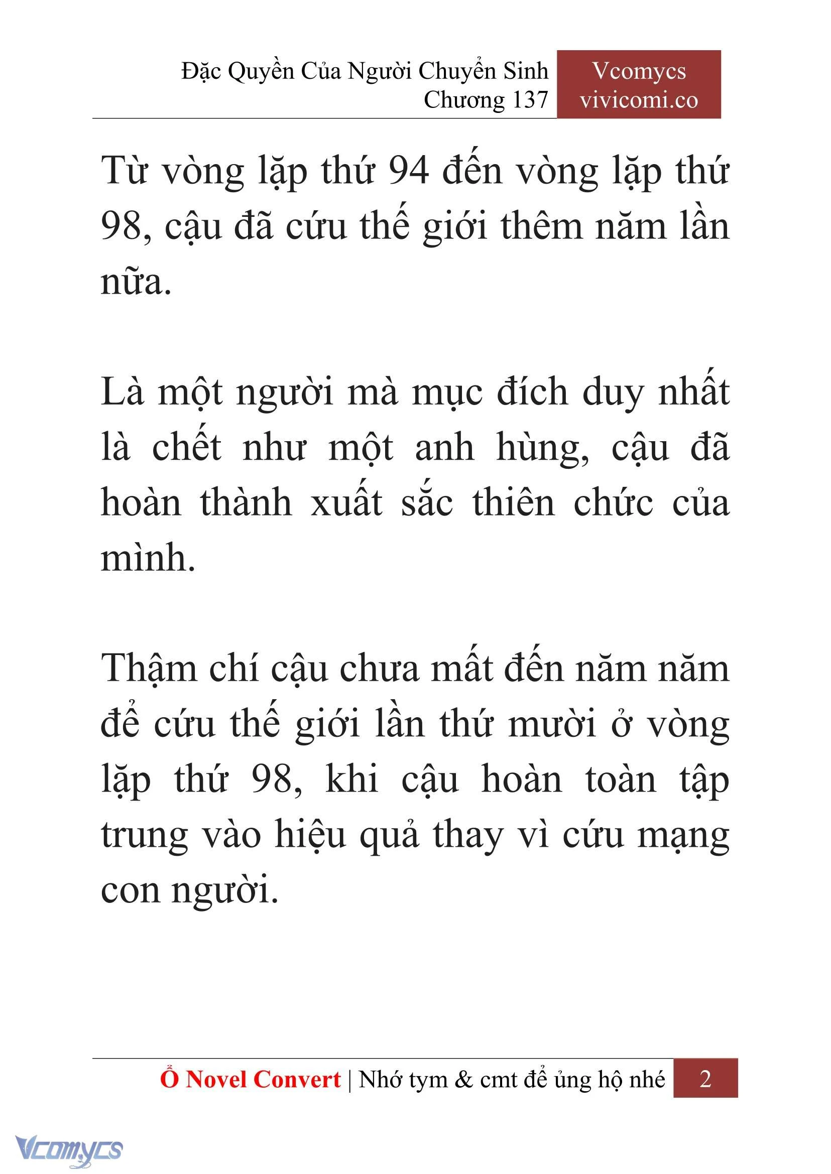 [Novel] Đặc Quyền Của Người Chuyển Sinh Chapter  137 - 4