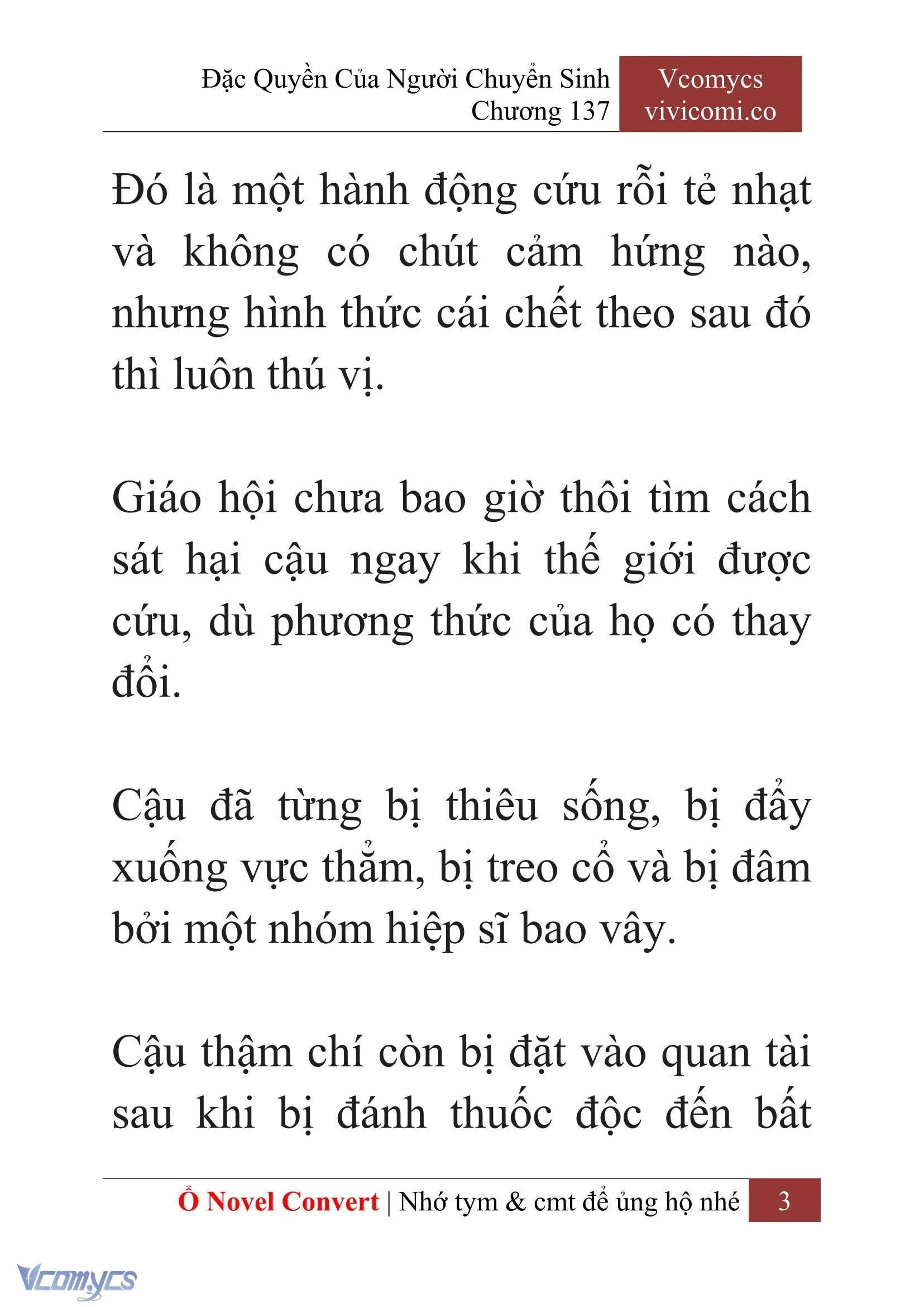 [Novel] Đặc Quyền Của Người Chuyển Sinh Chapter  137 - 5