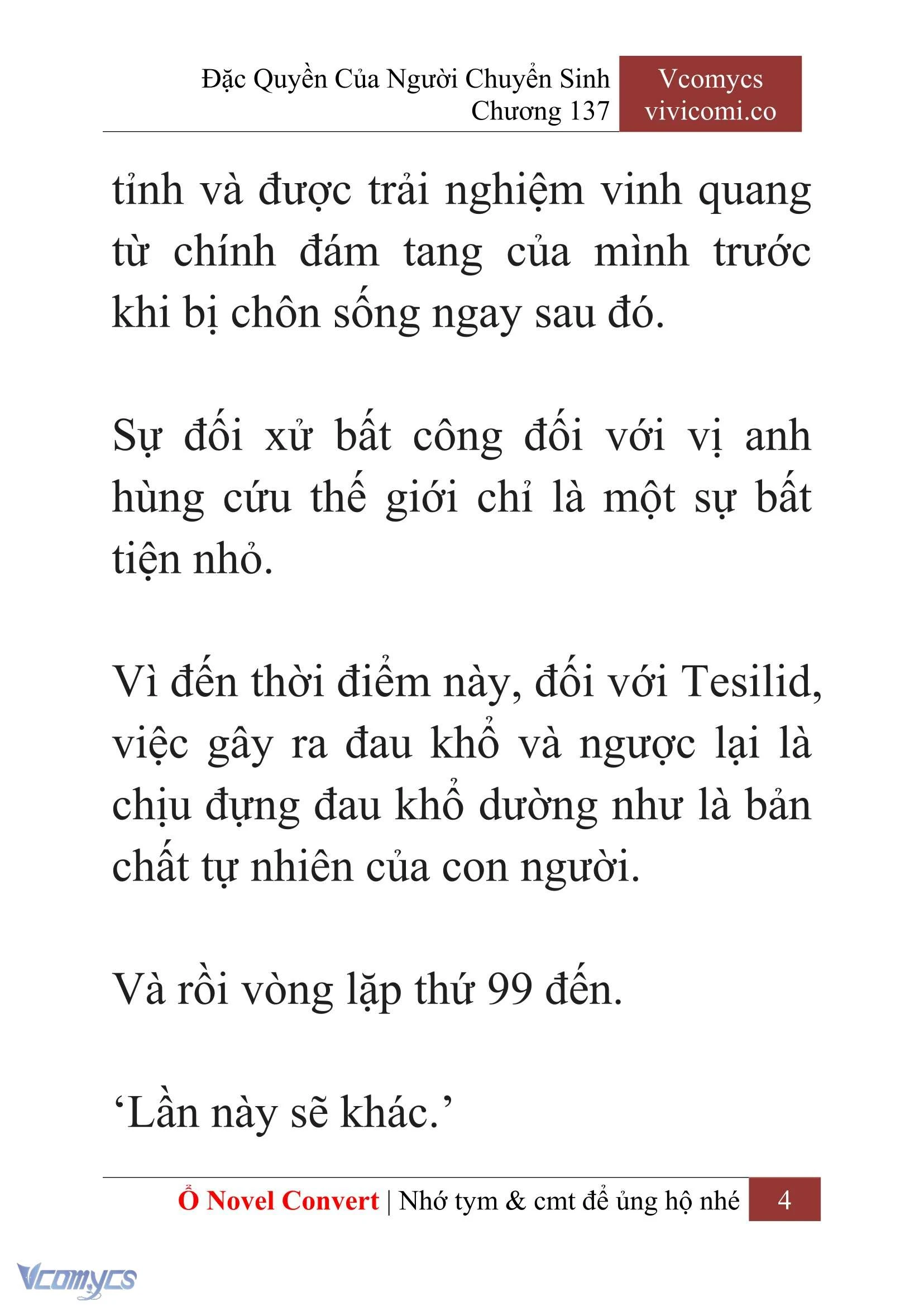 [Novel] Đặc Quyền Của Người Chuyển Sinh Chapter  137 - 6