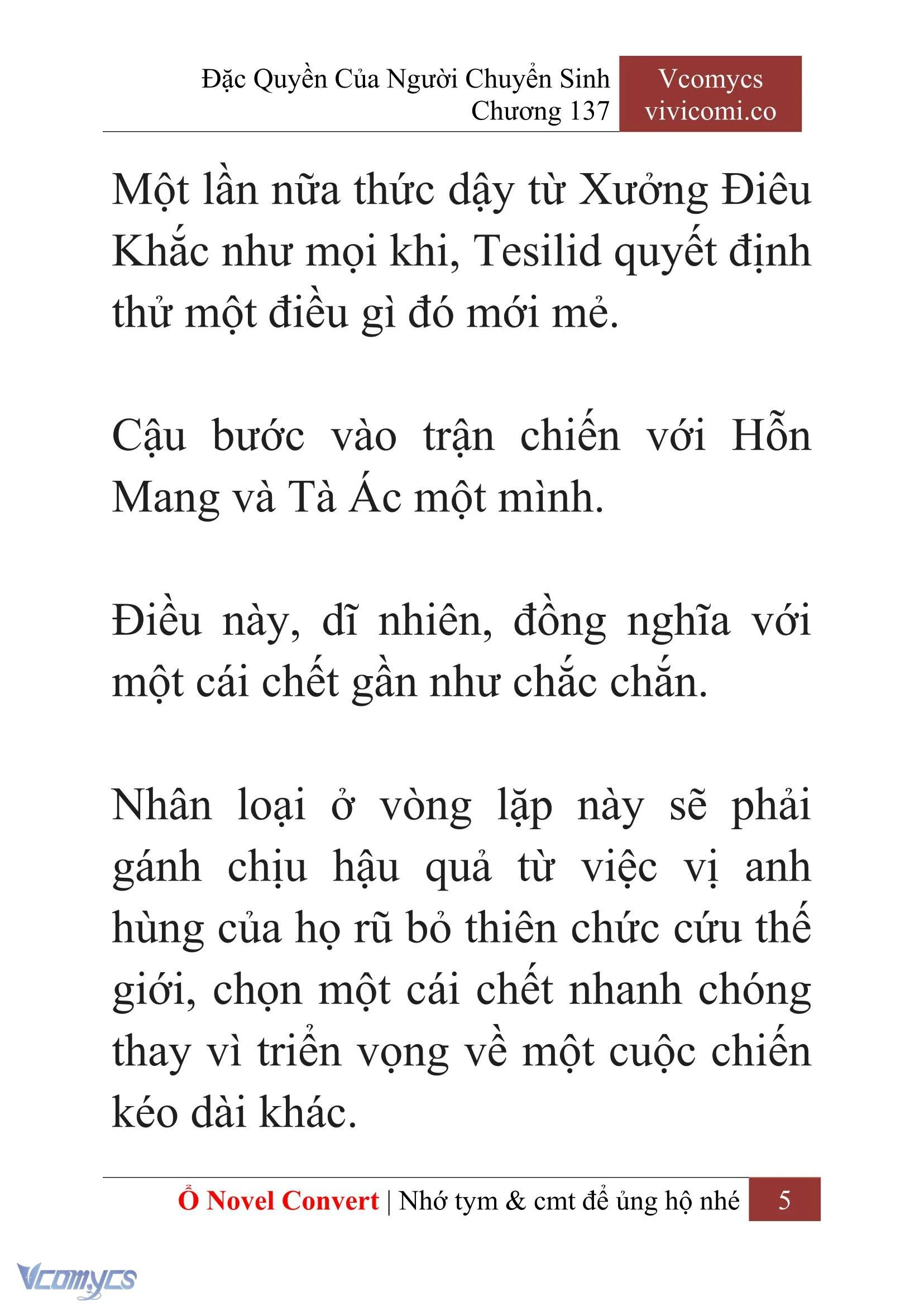 [Novel] Đặc Quyền Của Người Chuyển Sinh Chapter  137 - 7