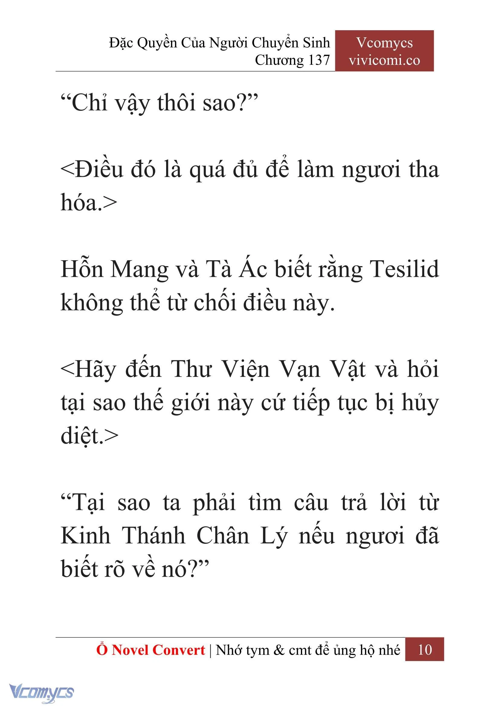 [Novel] Đặc Quyền Của Người Chuyển Sinh Chapter  137 - 12
