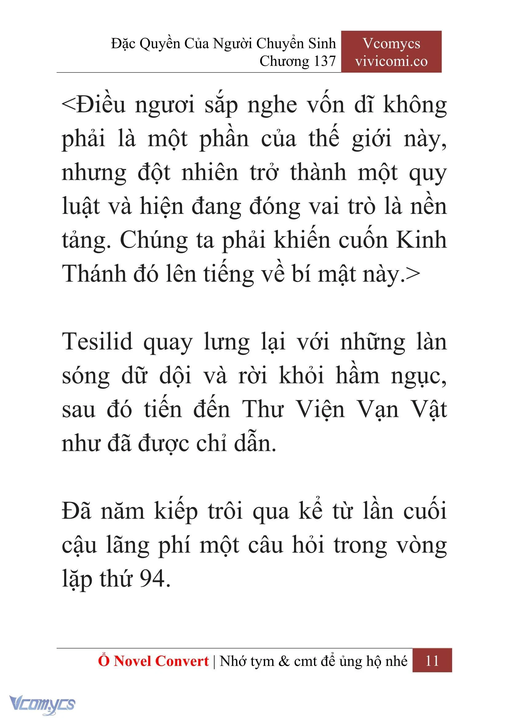 [Novel] Đặc Quyền Của Người Chuyển Sinh Chapter  137 - 13