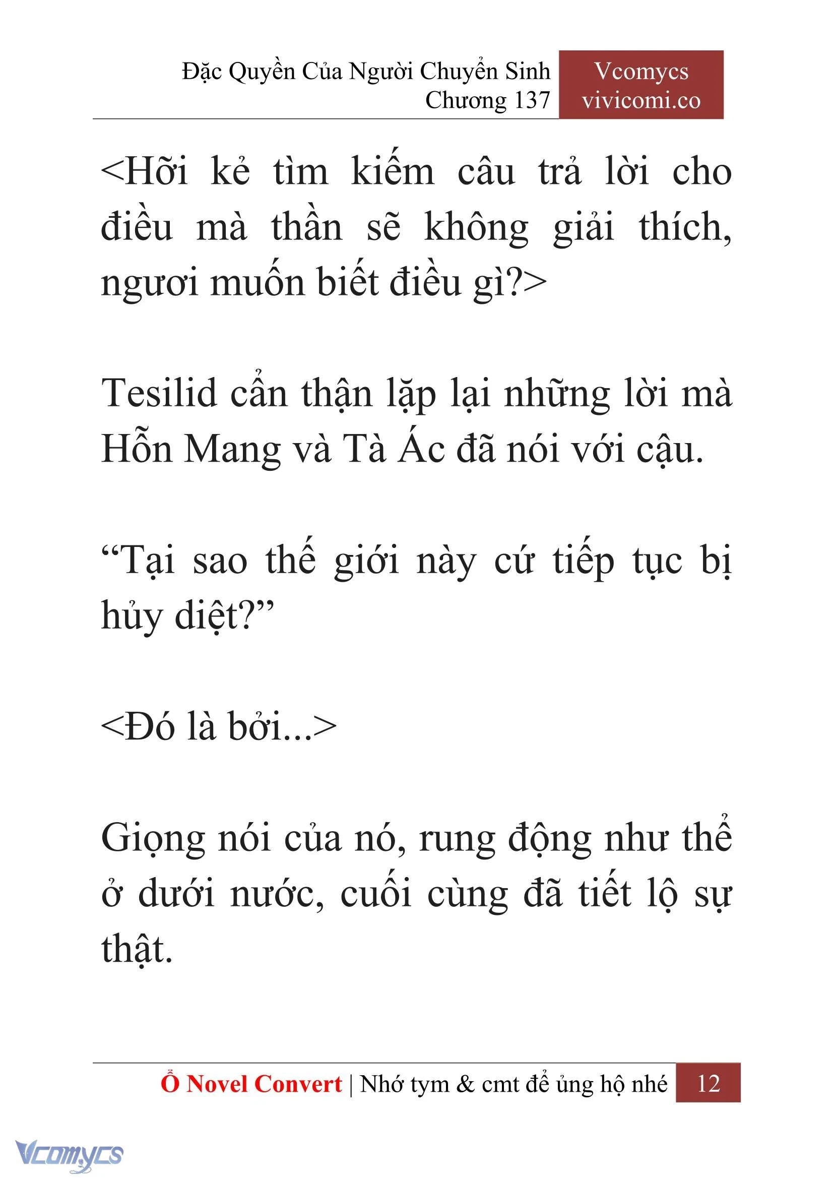 [Novel] Đặc Quyền Của Người Chuyển Sinh Chapter  137 - 14