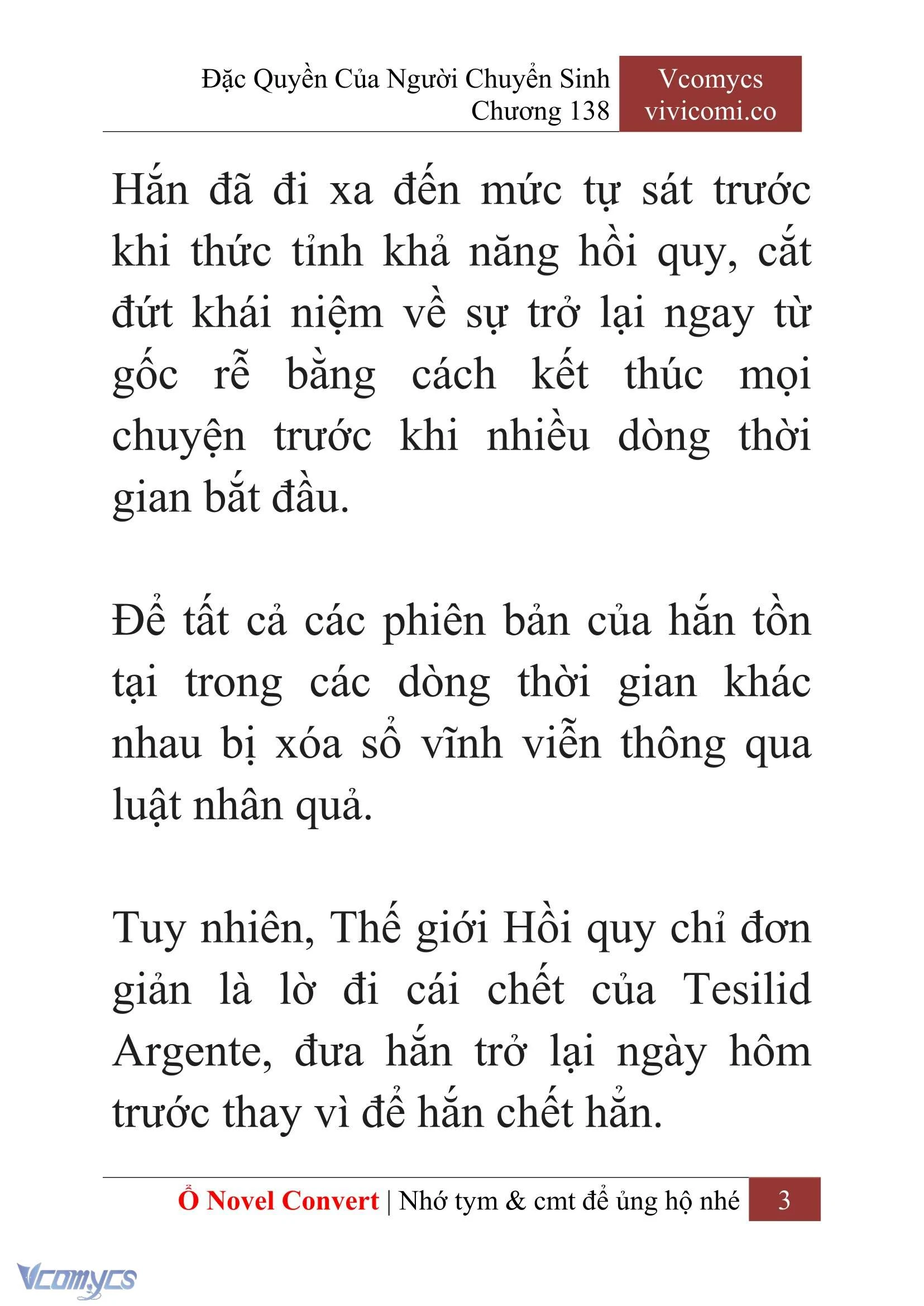 [Novel] Đặc Quyền Của Người Chuyển Sinh Chapter  138 - 5