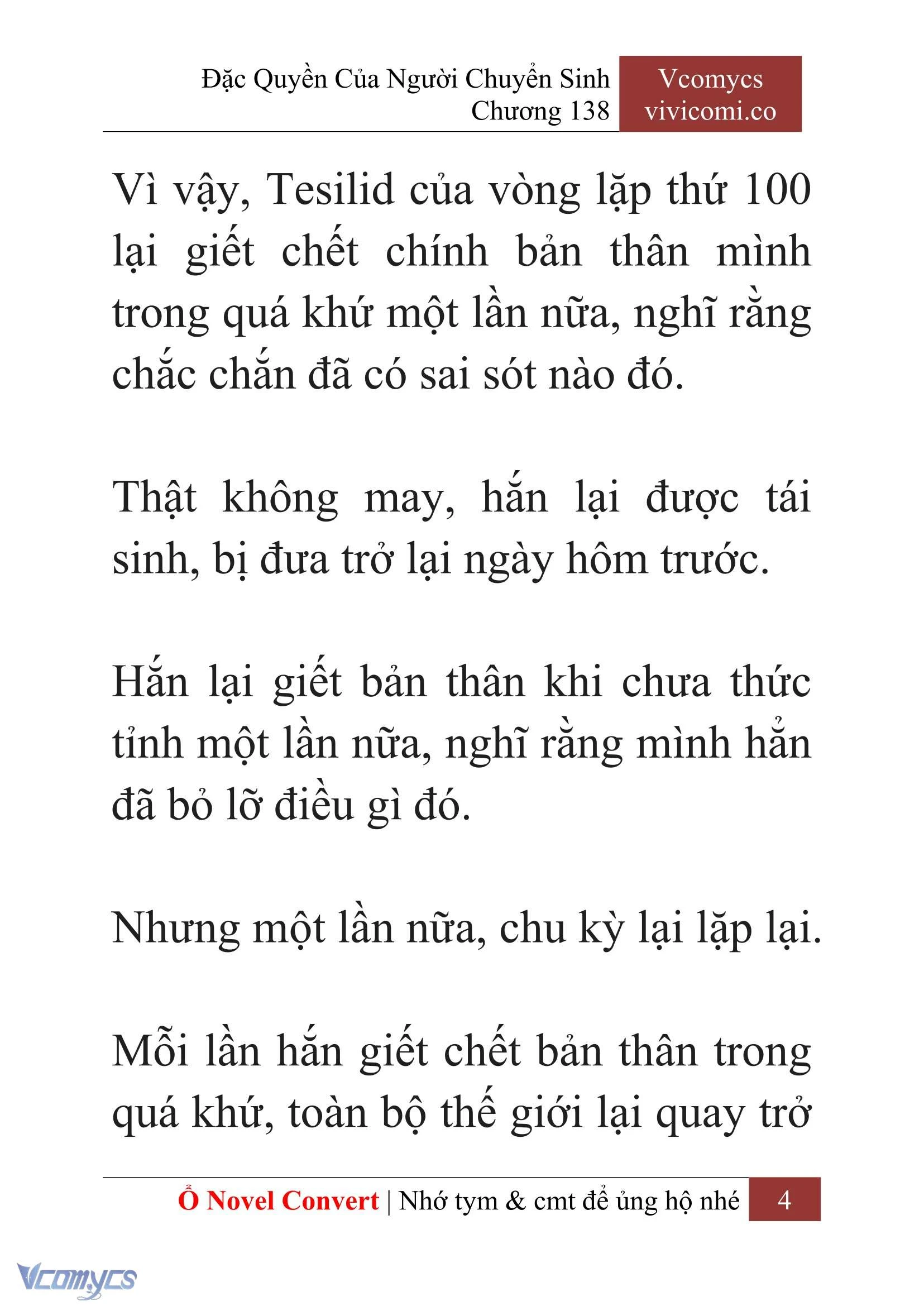 [Novel] Đặc Quyền Của Người Chuyển Sinh Chapter  138 - 6