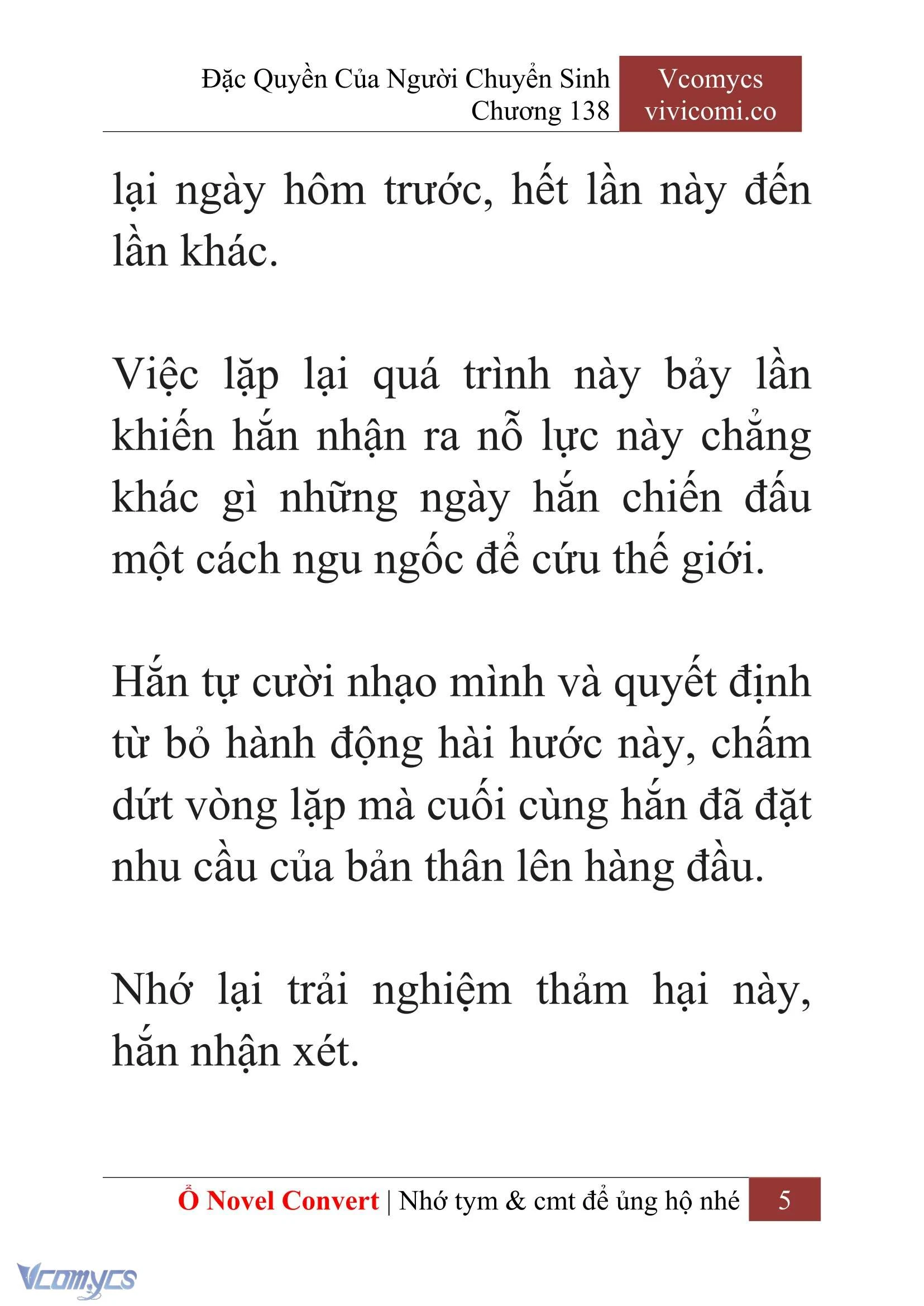 [Novel] Đặc Quyền Của Người Chuyển Sinh Chapter  138 - 7