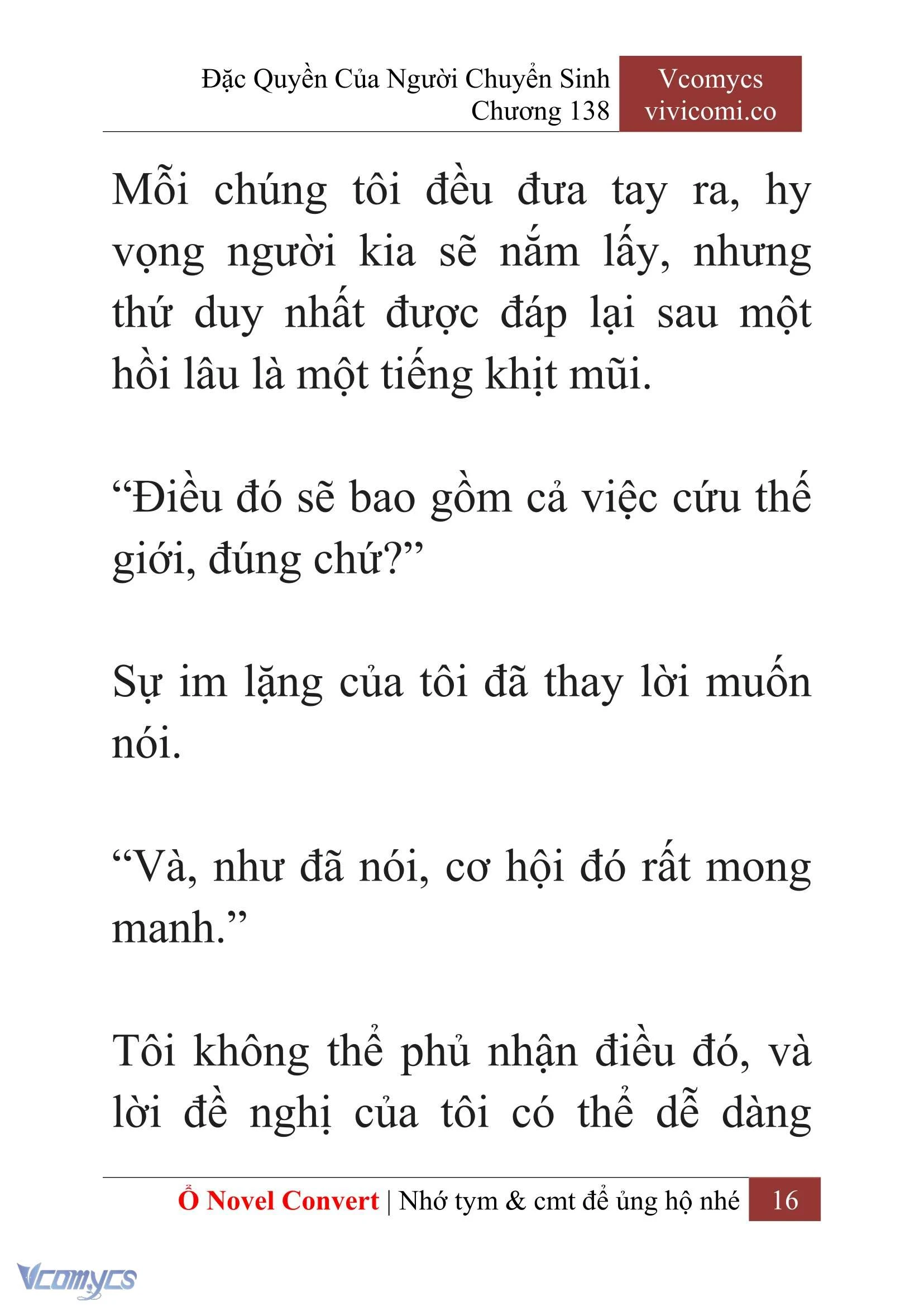 [Novel] Đặc Quyền Của Người Chuyển Sinh Chapter  138 - 18