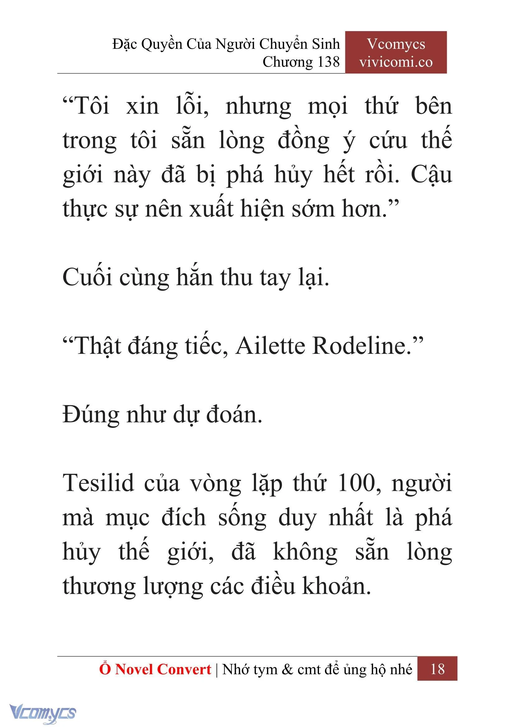 [Novel] Đặc Quyền Của Người Chuyển Sinh Chapter  138 - 20
