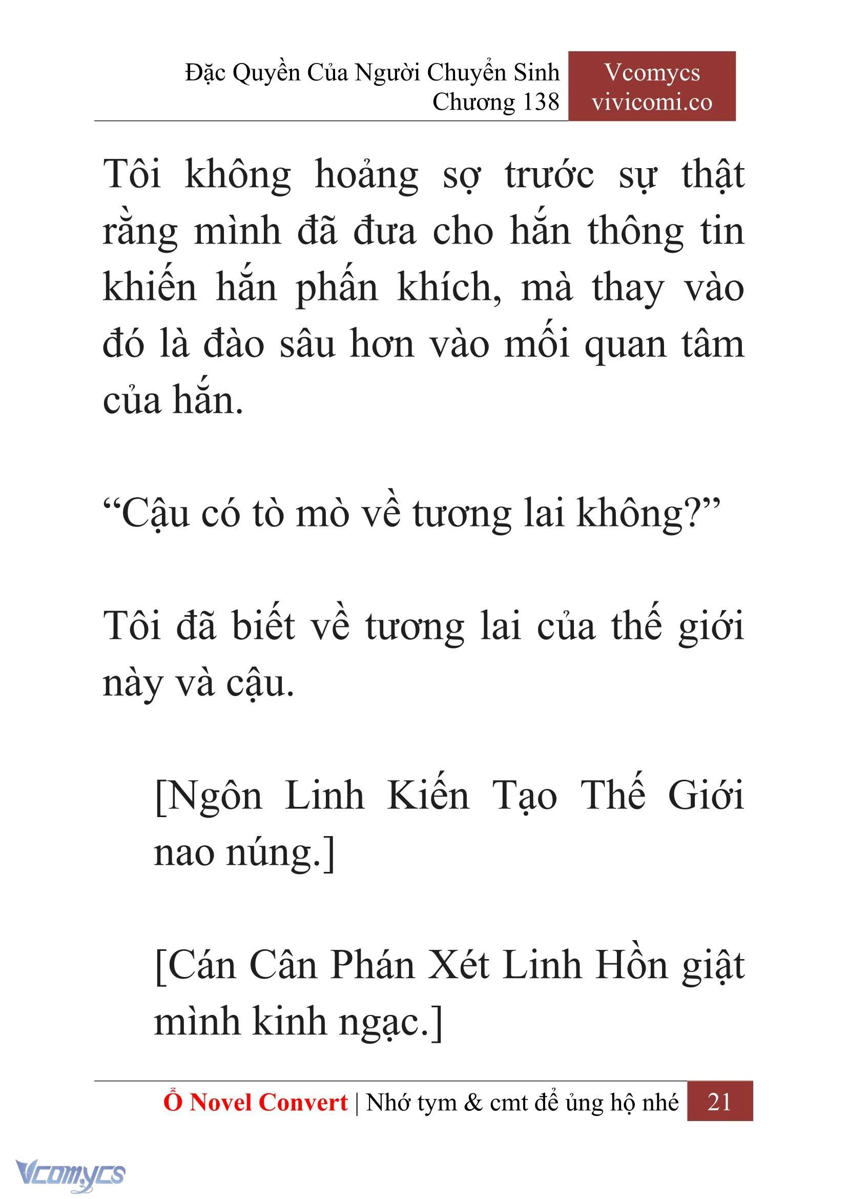 [Novel] Đặc Quyền Của Người Chuyển Sinh Chapter  138 - 23
