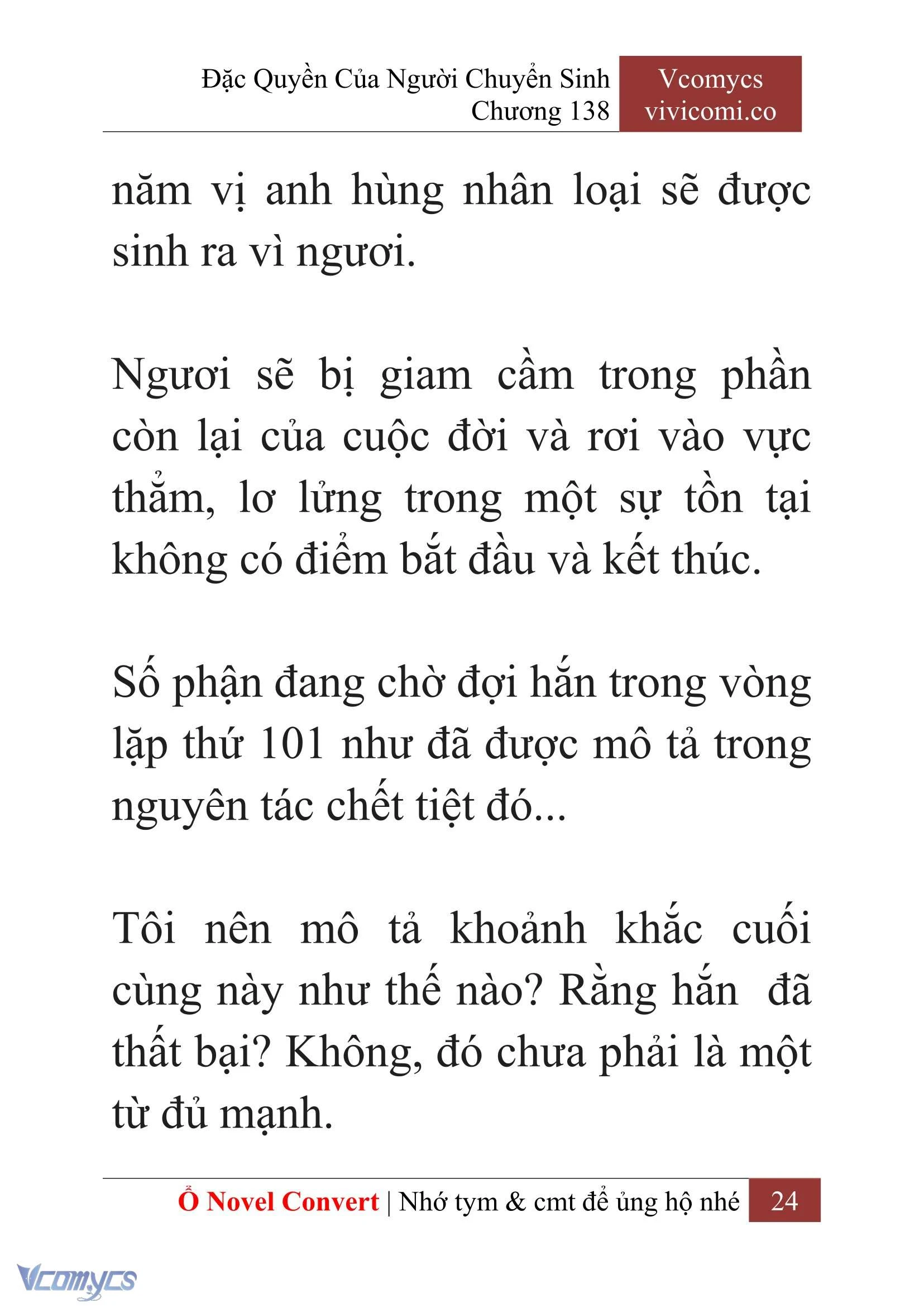 [Novel] Đặc Quyền Của Người Chuyển Sinh Chapter  138 - 26
