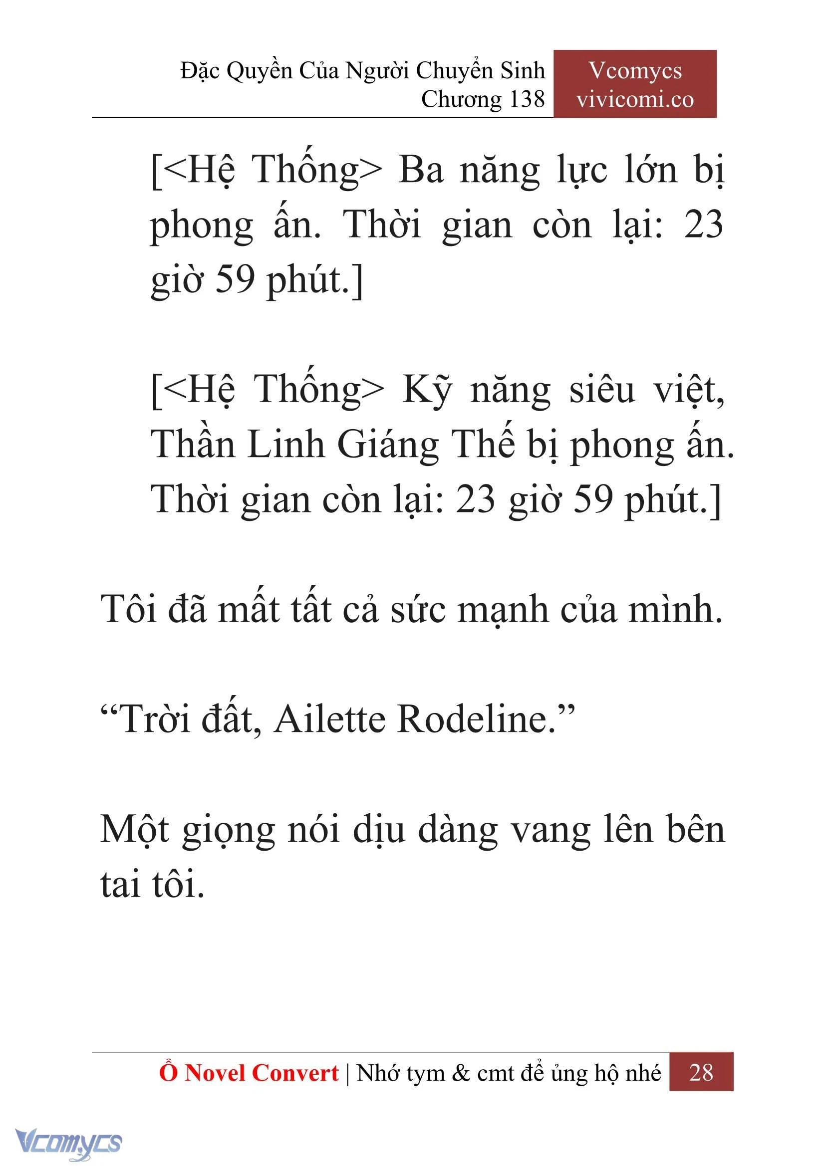 [Novel] Đặc Quyền Của Người Chuyển Sinh Chapter  138 - 30