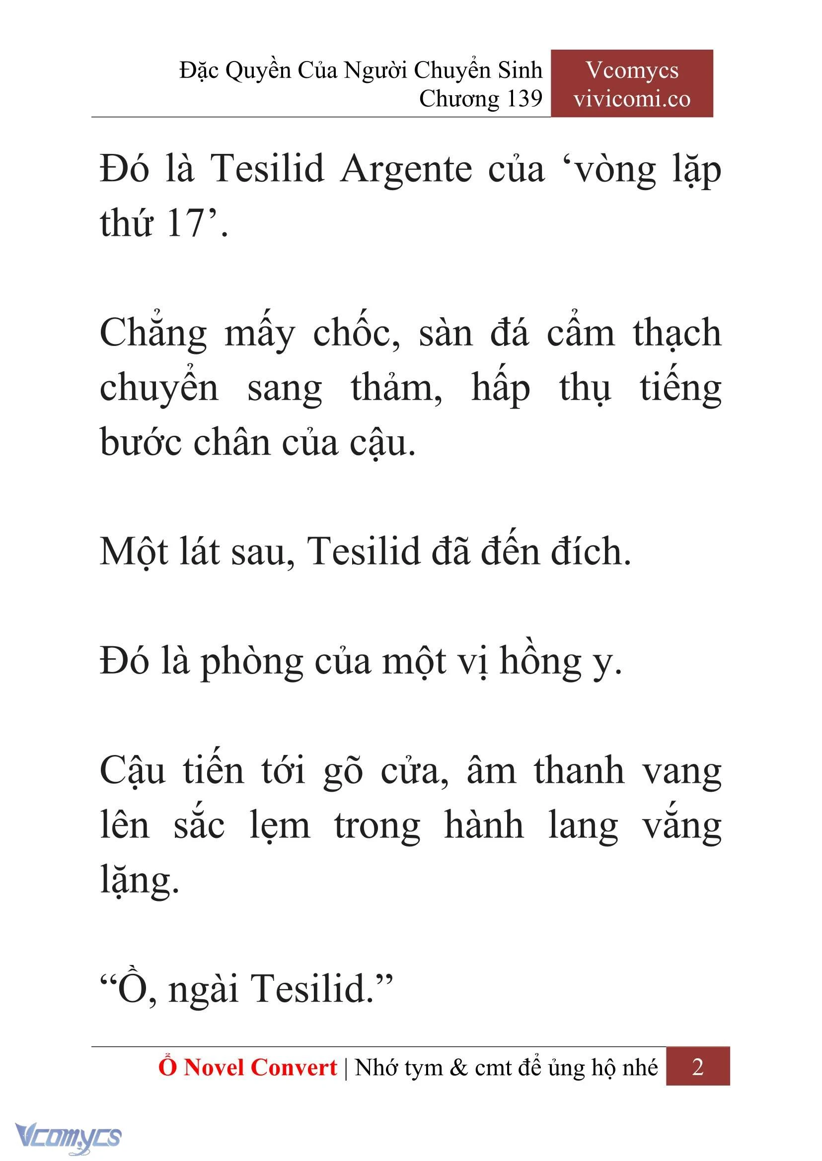 [Novel] Đặc Quyền Của Người Chuyển Sinh Chapter  139 - 4