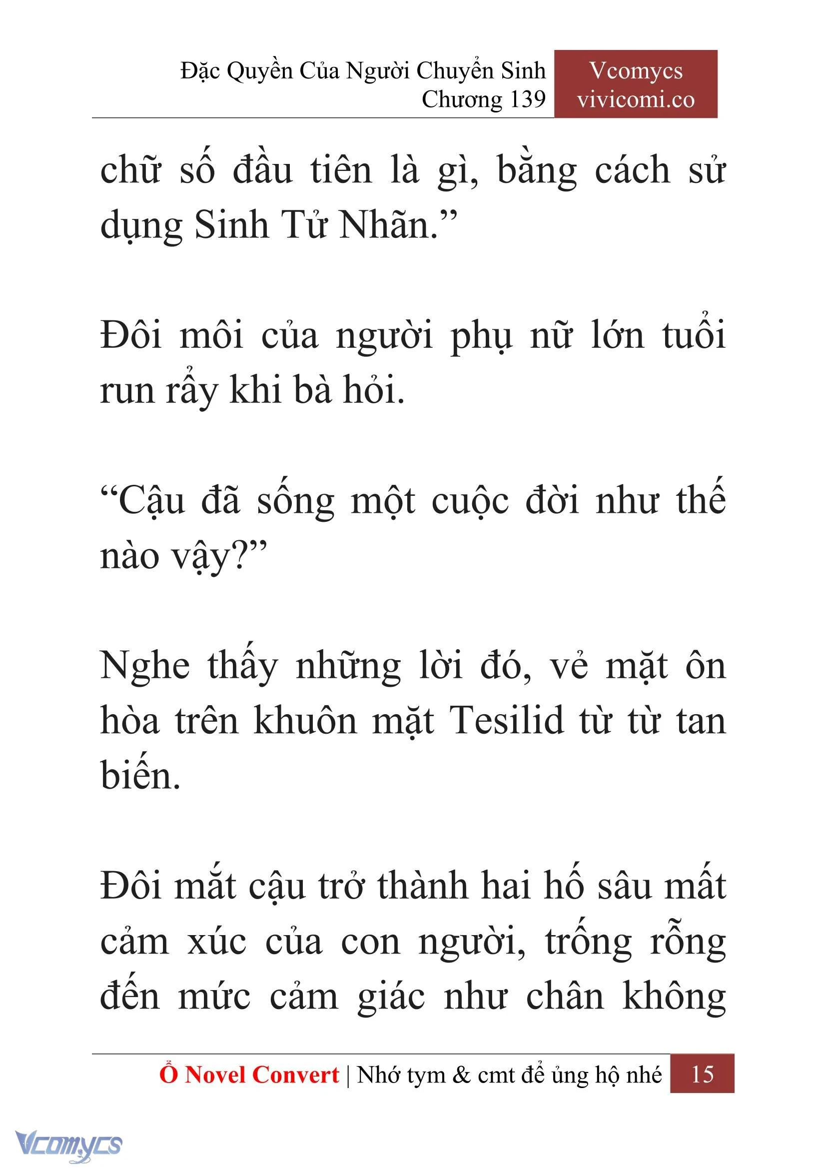 [Novel] Đặc Quyền Của Người Chuyển Sinh Chapter  139 - 17