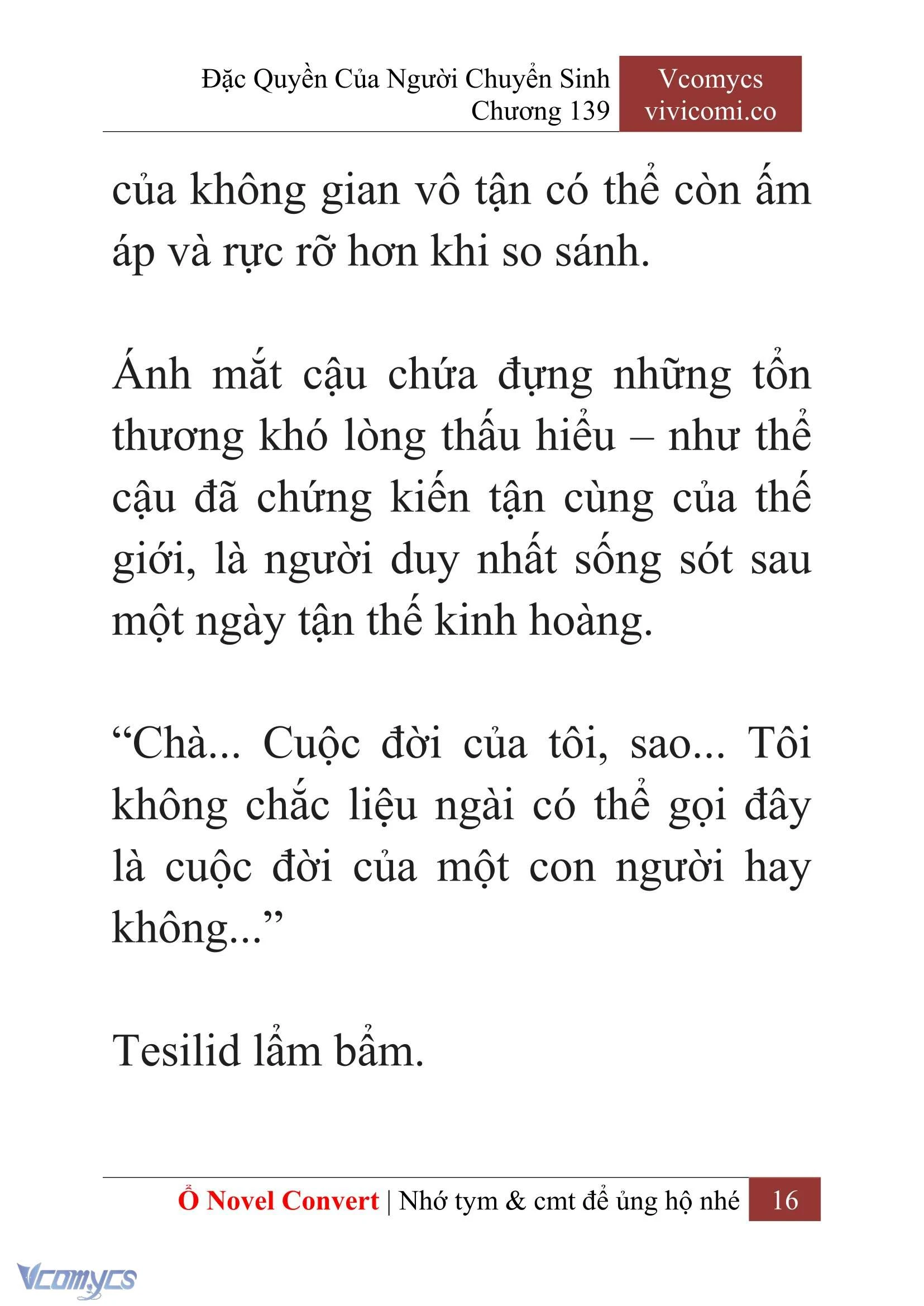 [Novel] Đặc Quyền Của Người Chuyển Sinh Chapter  139 - 18