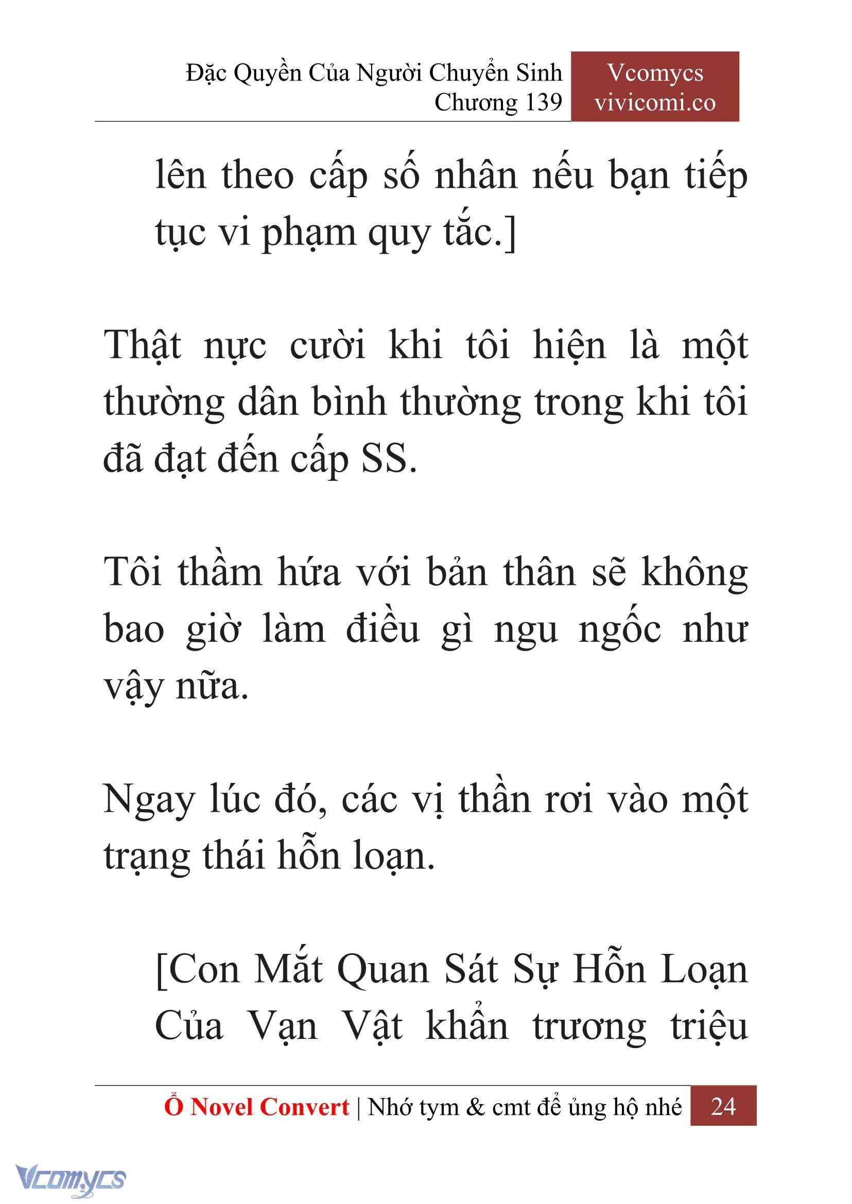 [Novel] Đặc Quyền Của Người Chuyển Sinh Chapter  139 - 26
