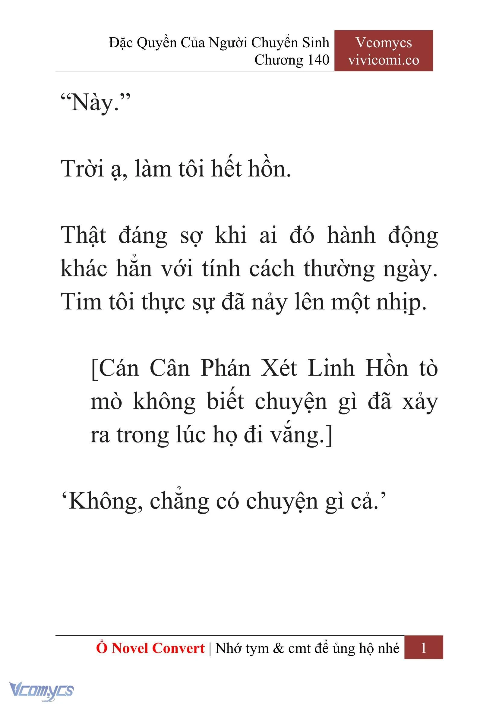 [Novel] Đặc Quyền Của Người Chuyển Sinh Chapter  140 - 3