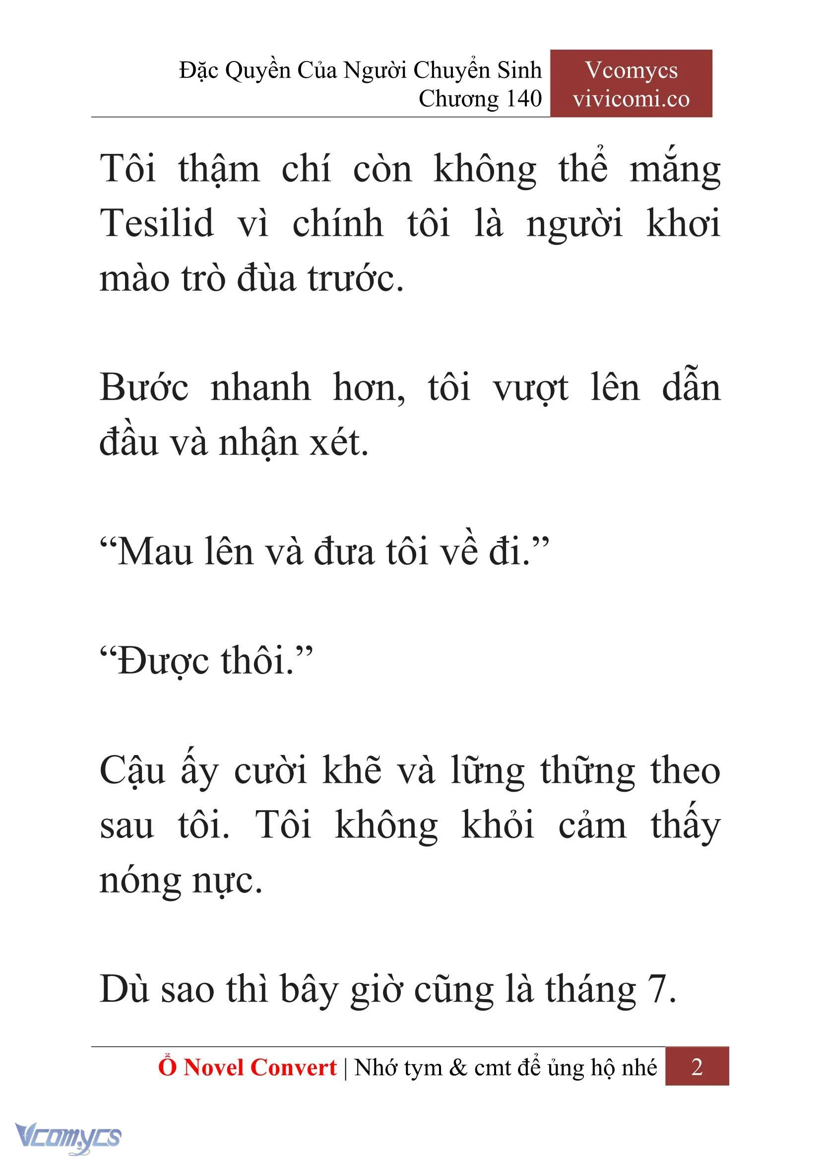 [Novel] Đặc Quyền Của Người Chuyển Sinh Chapter  140 - 4