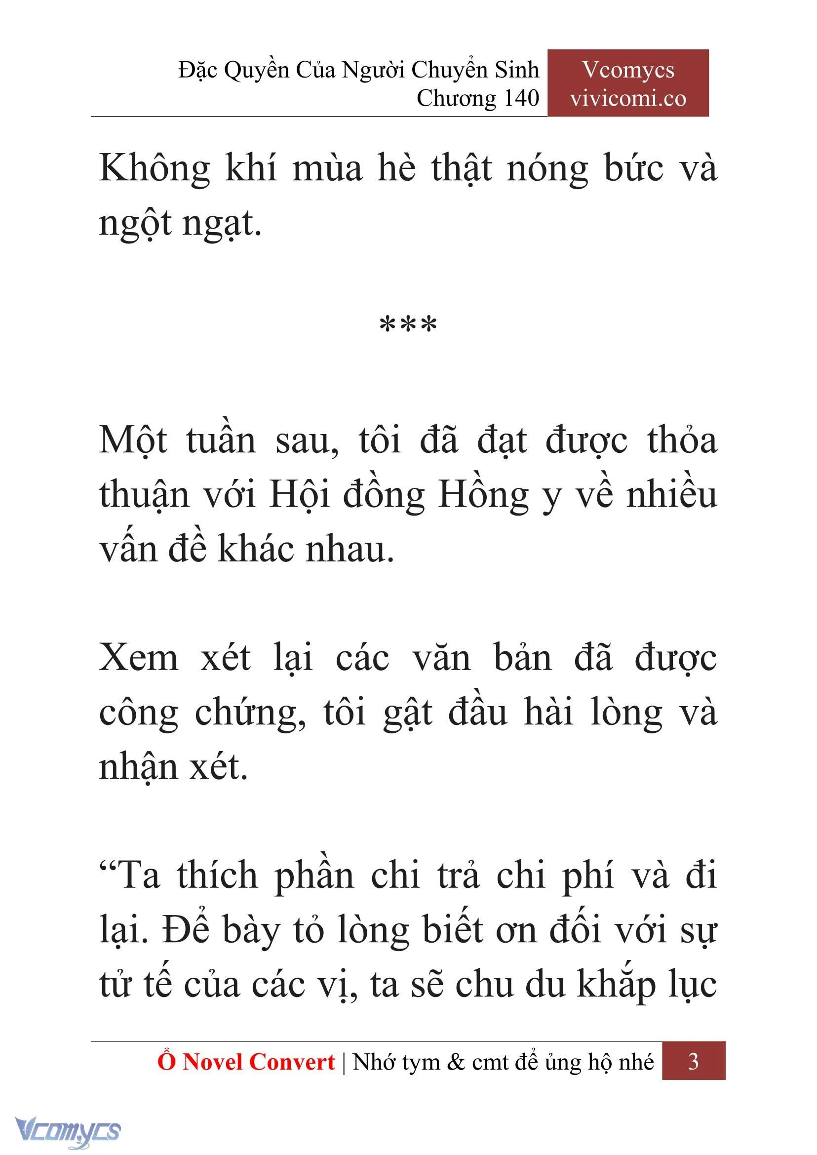[Novel] Đặc Quyền Của Người Chuyển Sinh Chapter  140 - 5