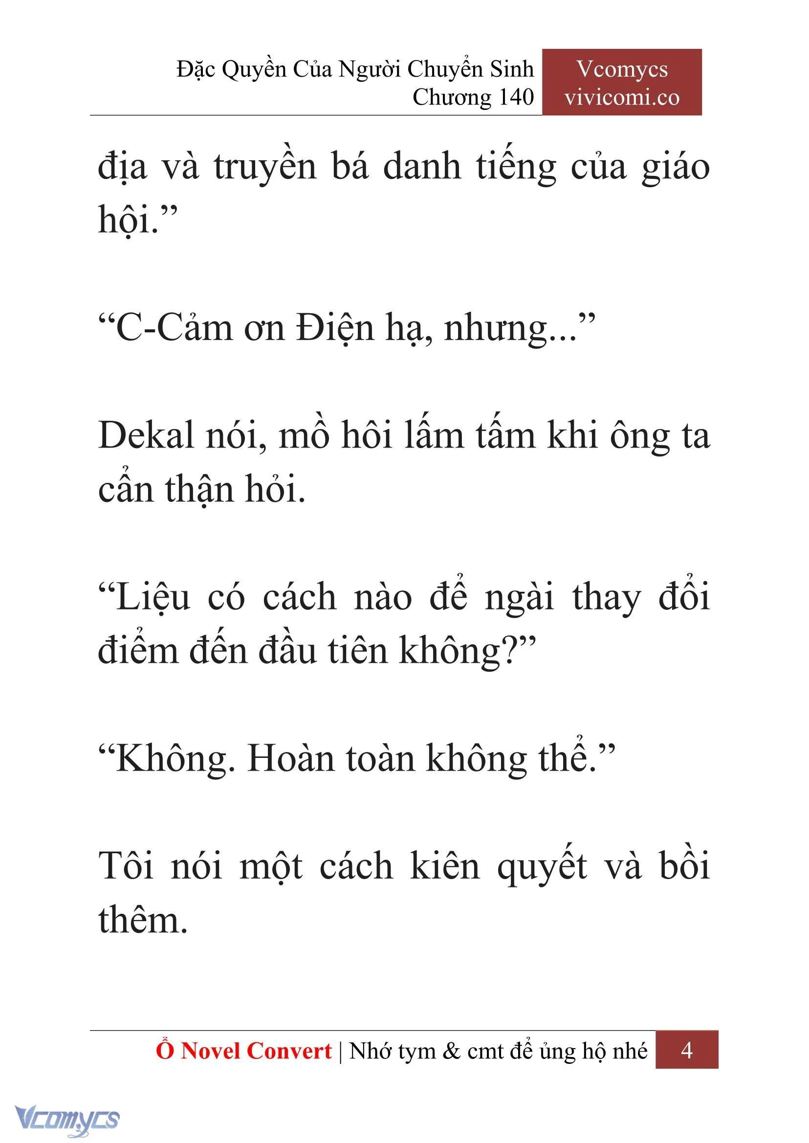[Novel] Đặc Quyền Của Người Chuyển Sinh Chapter  140 - 6