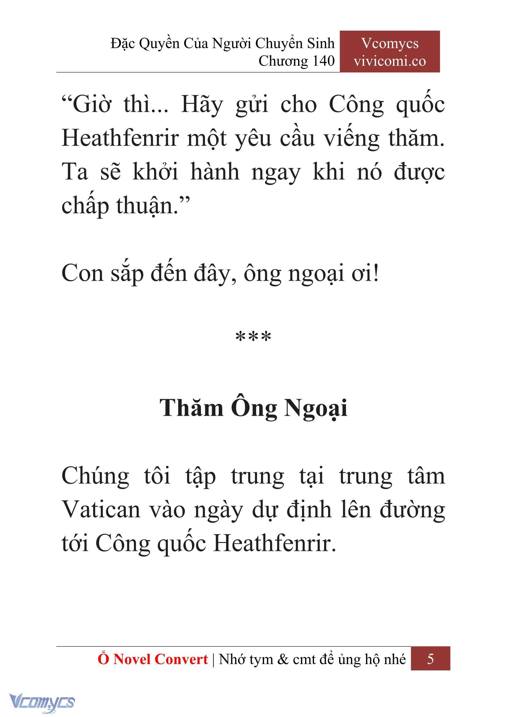 [Novel] Đặc Quyền Của Người Chuyển Sinh Chapter  140 - 7