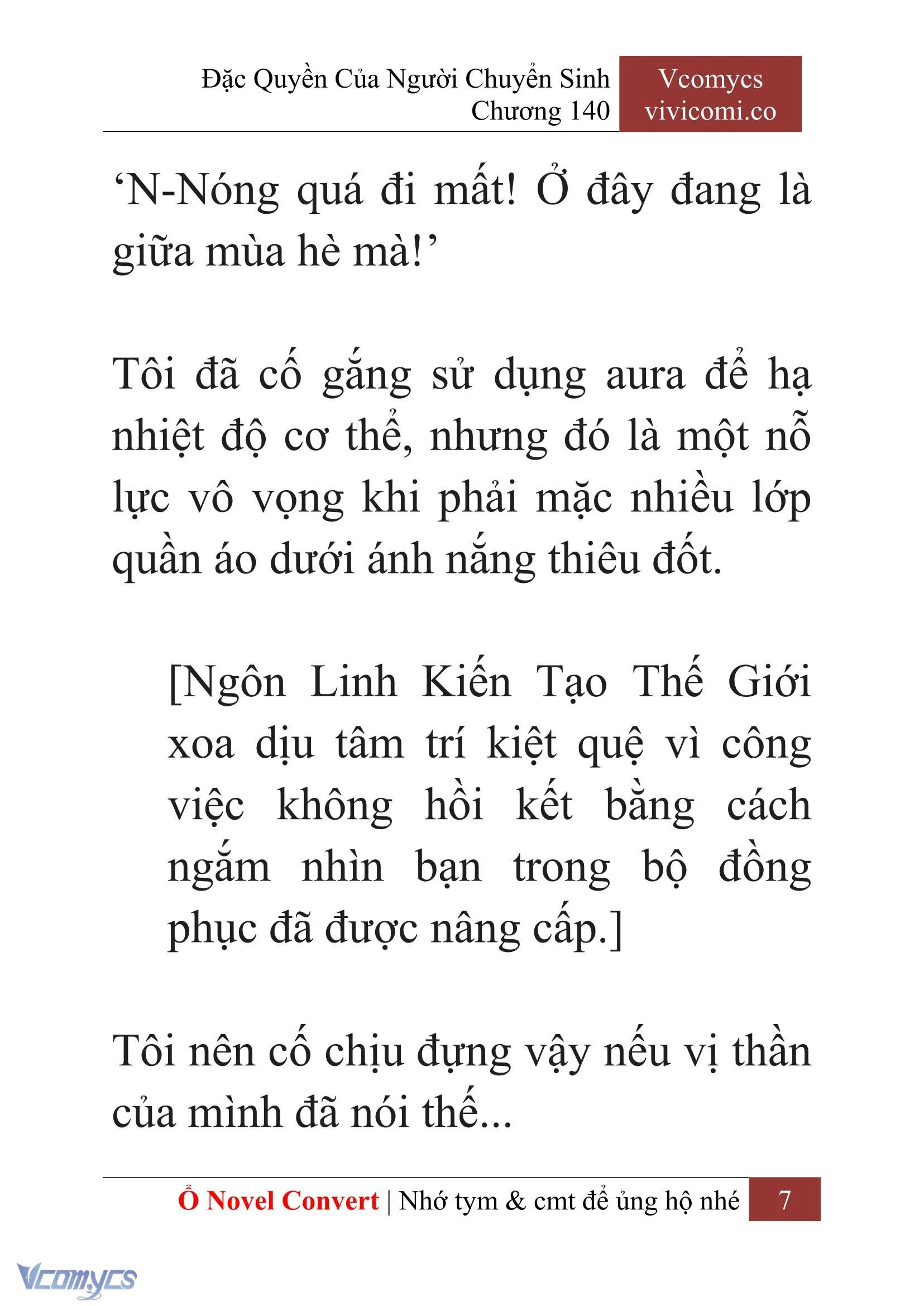 [Novel] Đặc Quyền Của Người Chuyển Sinh Chapter  140 - 9
