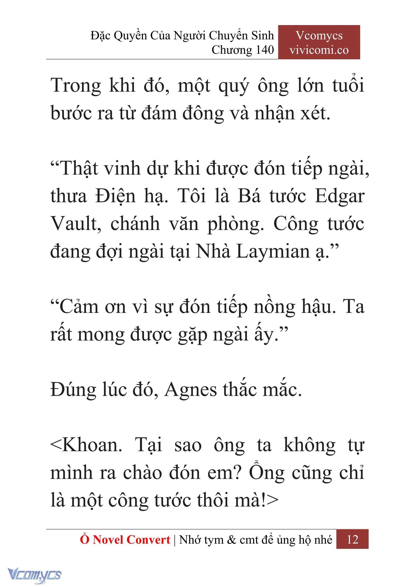 [Novel] Đặc Quyền Của Người Chuyển Sinh Chapter  140 - 14