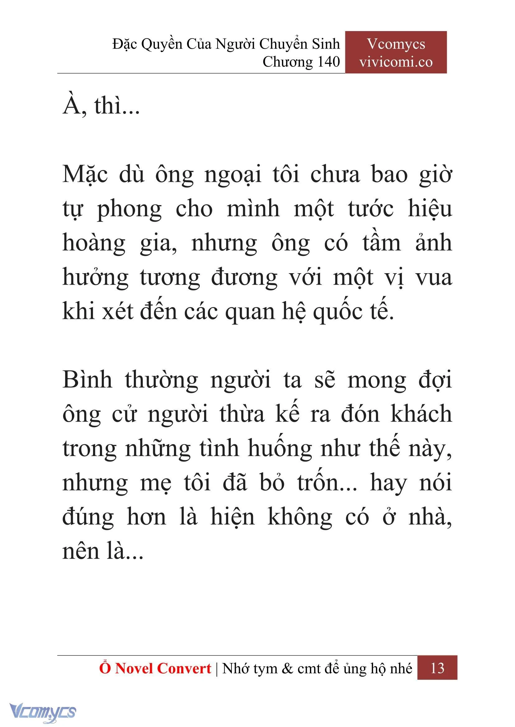 [Novel] Đặc Quyền Của Người Chuyển Sinh Chapter  140 - 15
