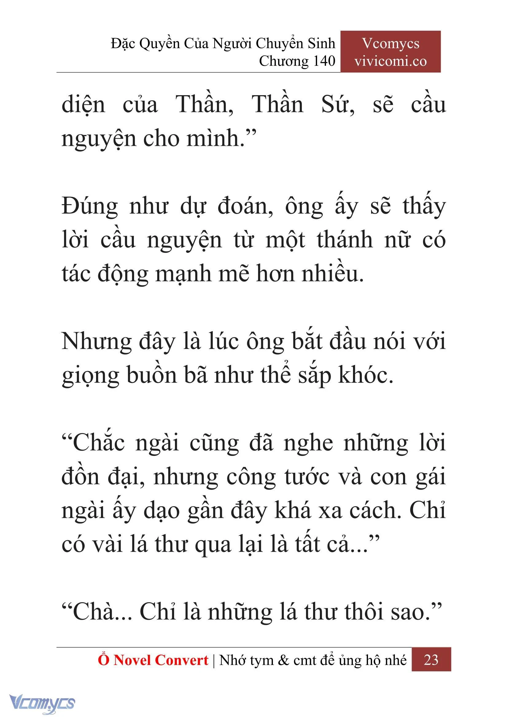 [Novel] Đặc Quyền Của Người Chuyển Sinh Chapter  140 - 25