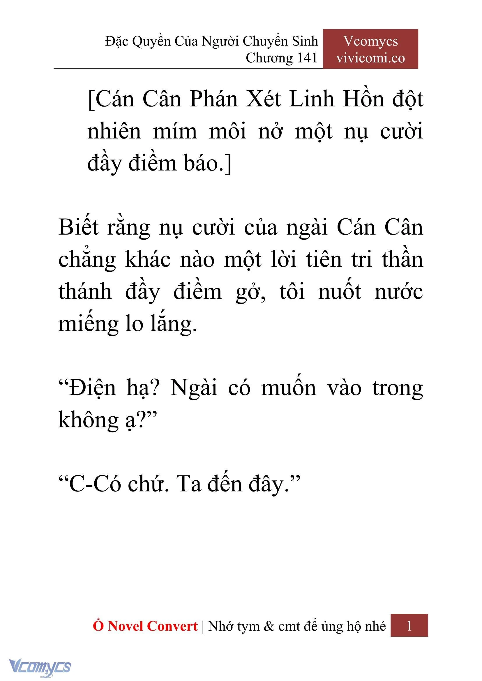 [Novel] Đặc Quyền Của Người Chuyển Sinh Chapter  141 - 3