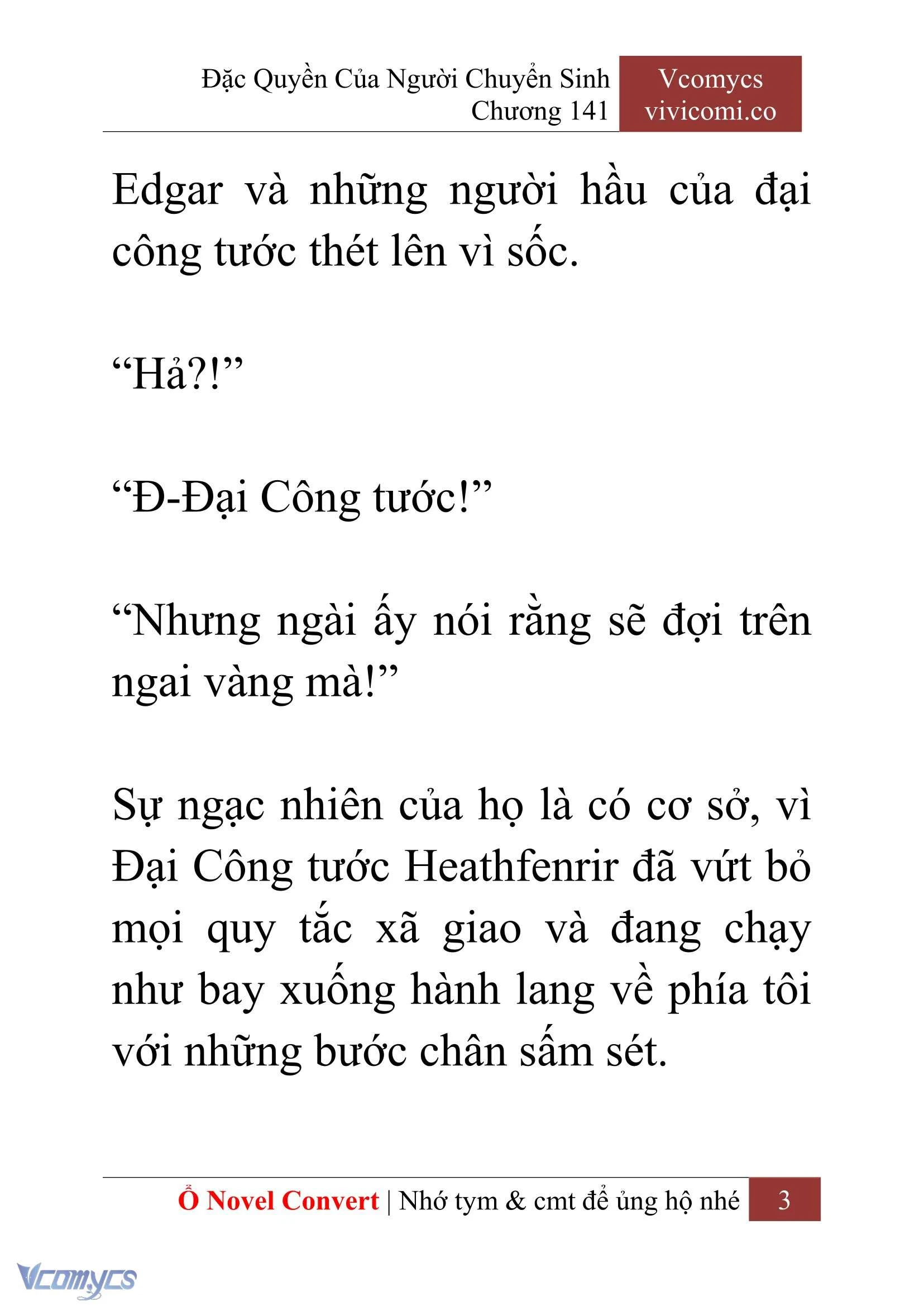 [Novel] Đặc Quyền Của Người Chuyển Sinh Chapter  141 - 5