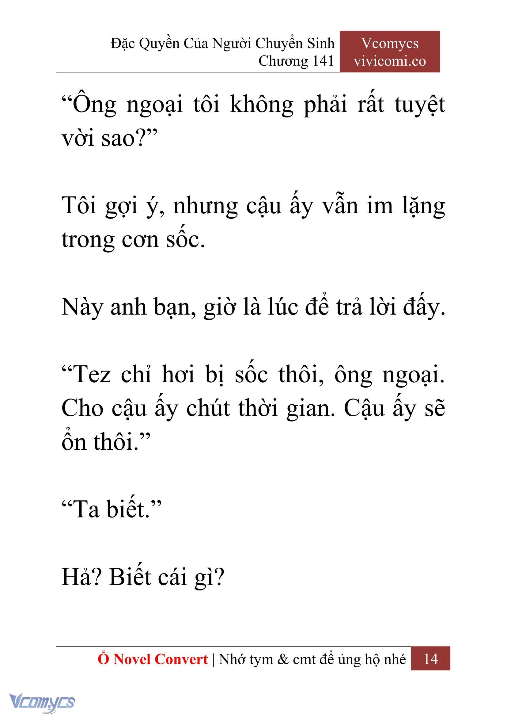 [Novel] Đặc Quyền Của Người Chuyển Sinh Chapter  141 - 16