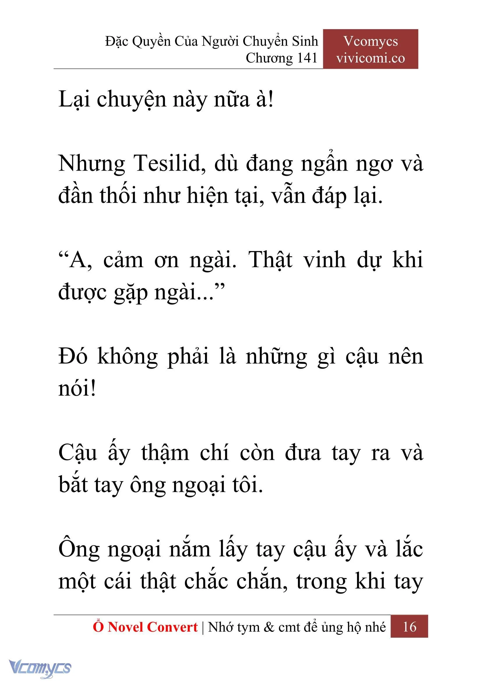[Novel] Đặc Quyền Của Người Chuyển Sinh Chapter  141 - 18