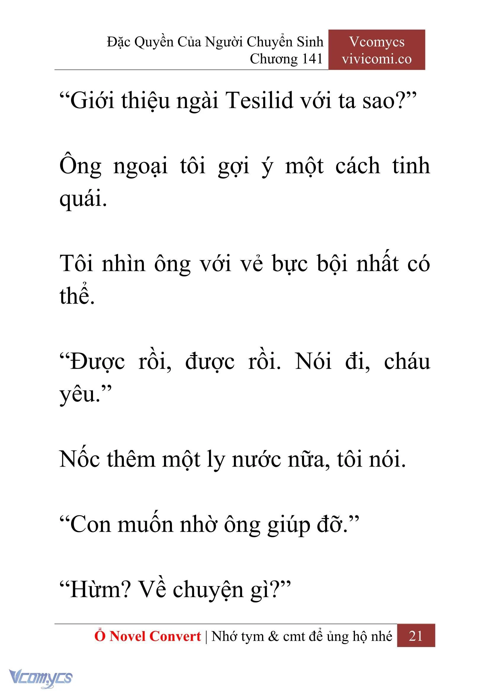 [Novel] Đặc Quyền Của Người Chuyển Sinh Chapter  141 - 23