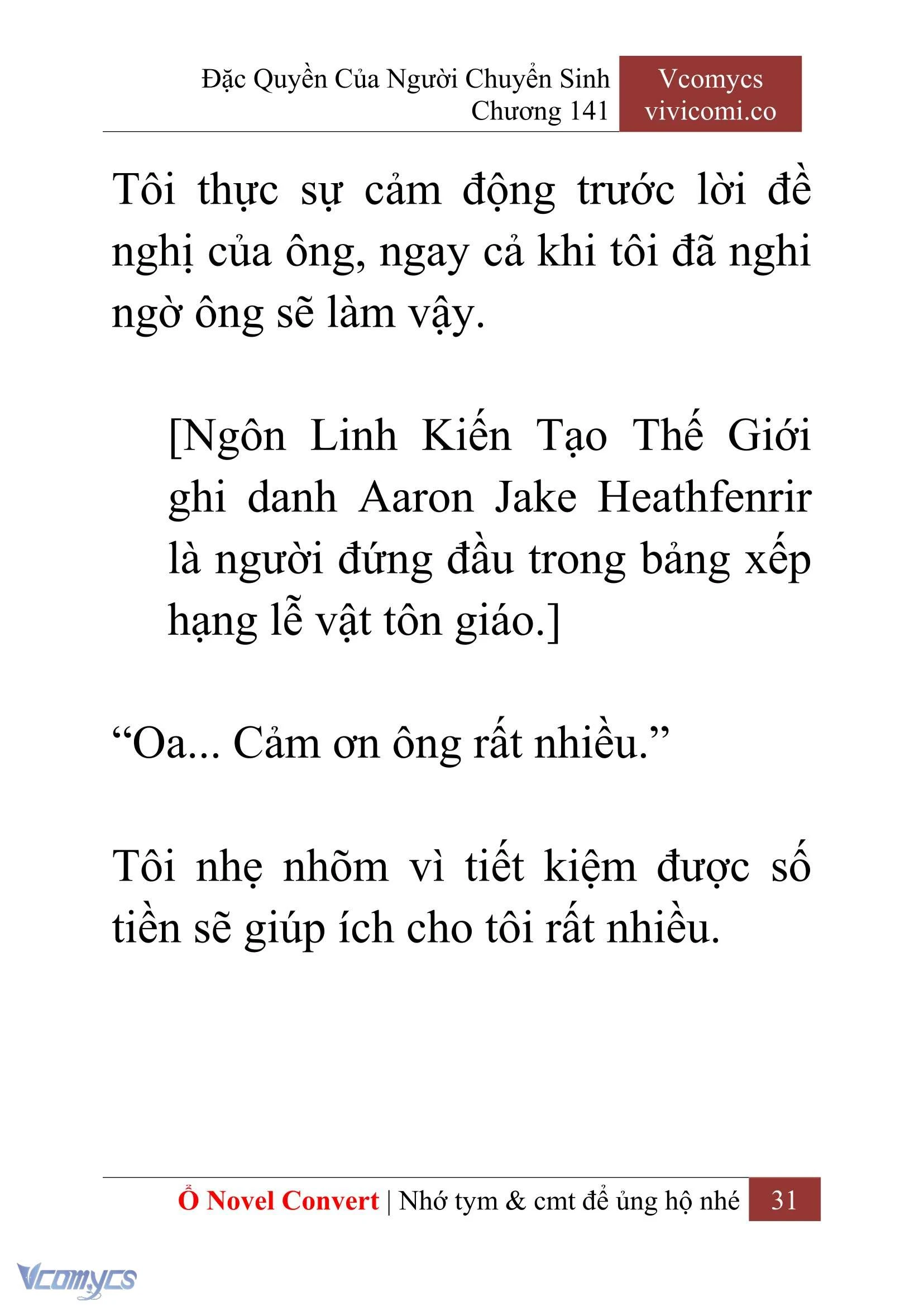 [Novel] Đặc Quyền Của Người Chuyển Sinh Chapter  141 - 33