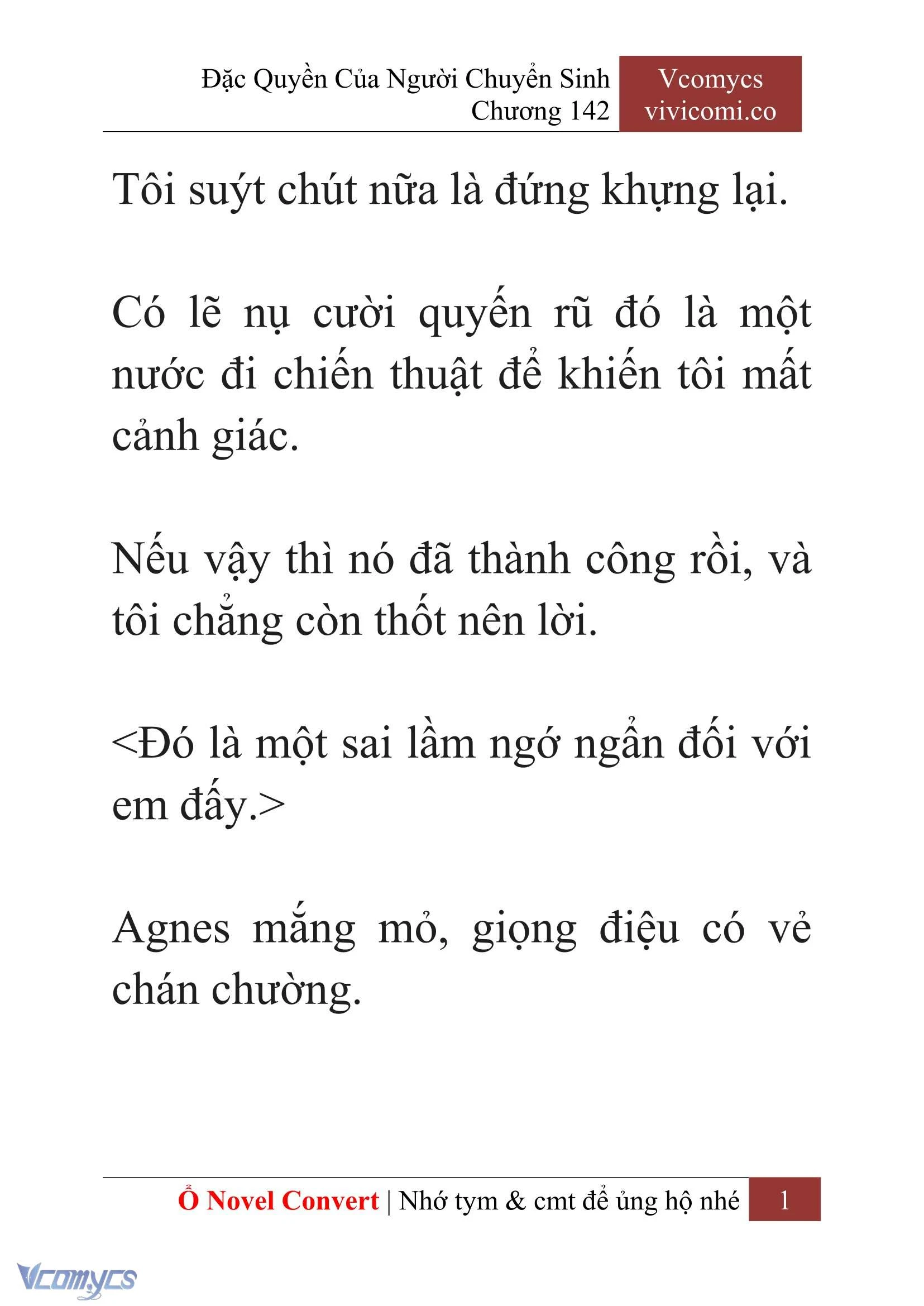 [Novel] Đặc Quyền Của Người Chuyển Sinh Chapter  142 - 3