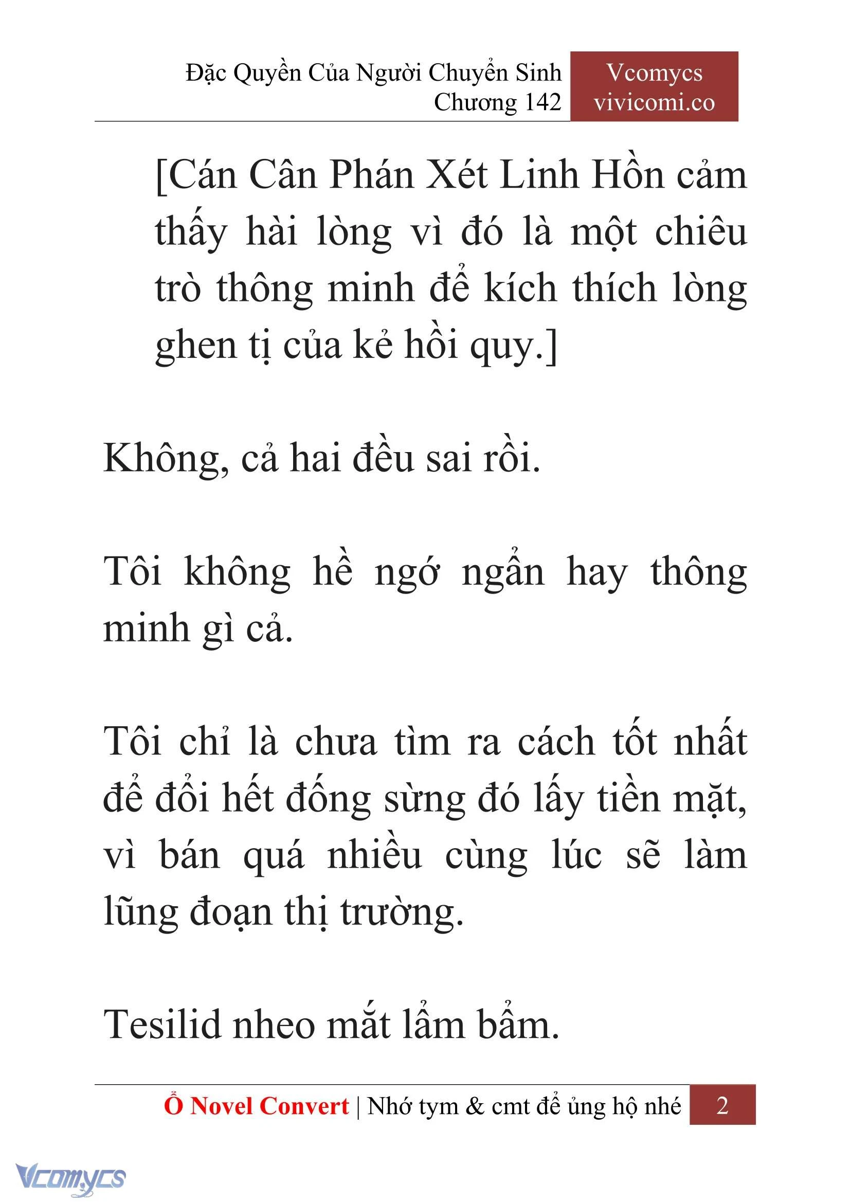 [Novel] Đặc Quyền Của Người Chuyển Sinh Chapter  142 - 4