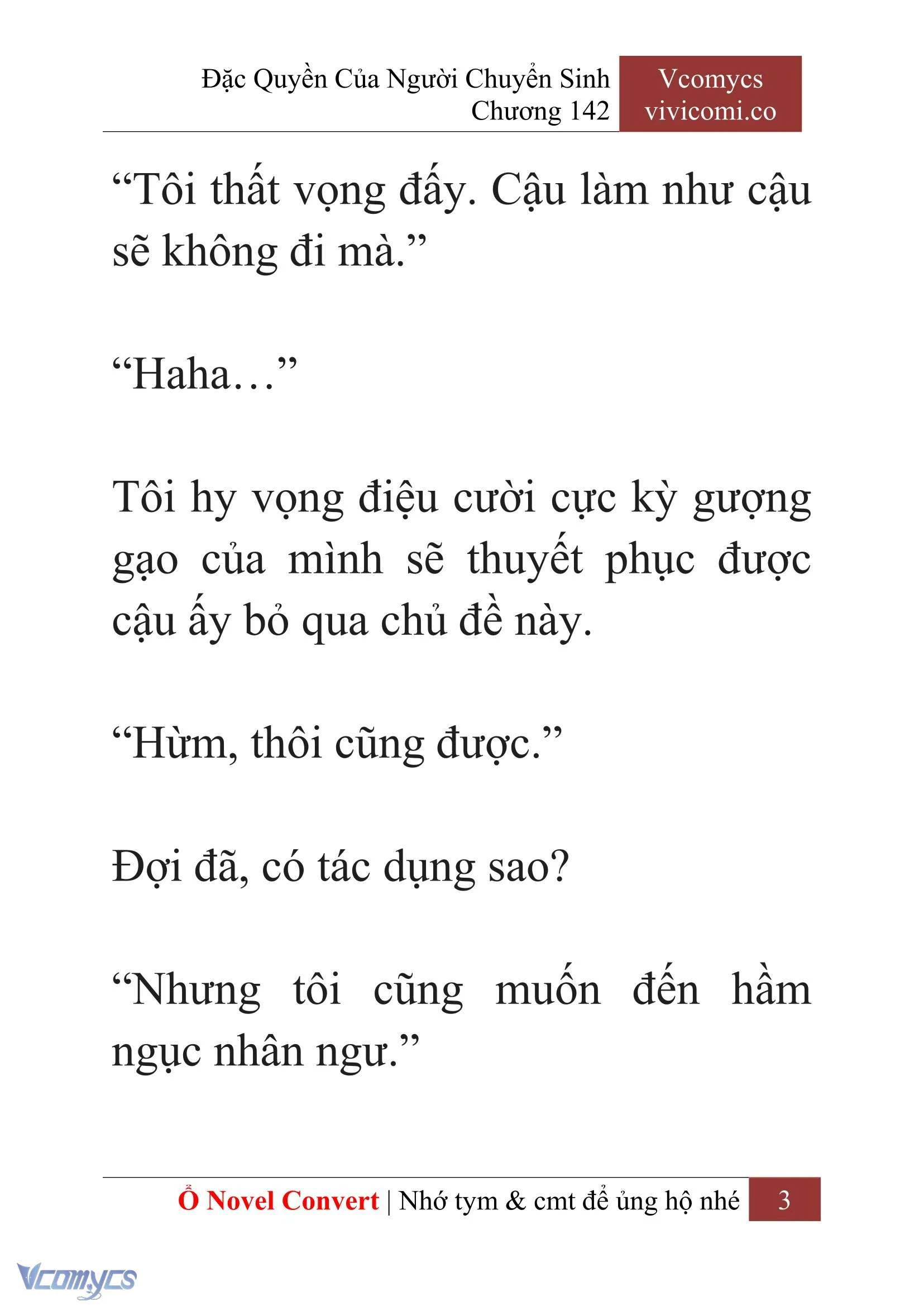 [Novel] Đặc Quyền Của Người Chuyển Sinh Chapter  142 - 5