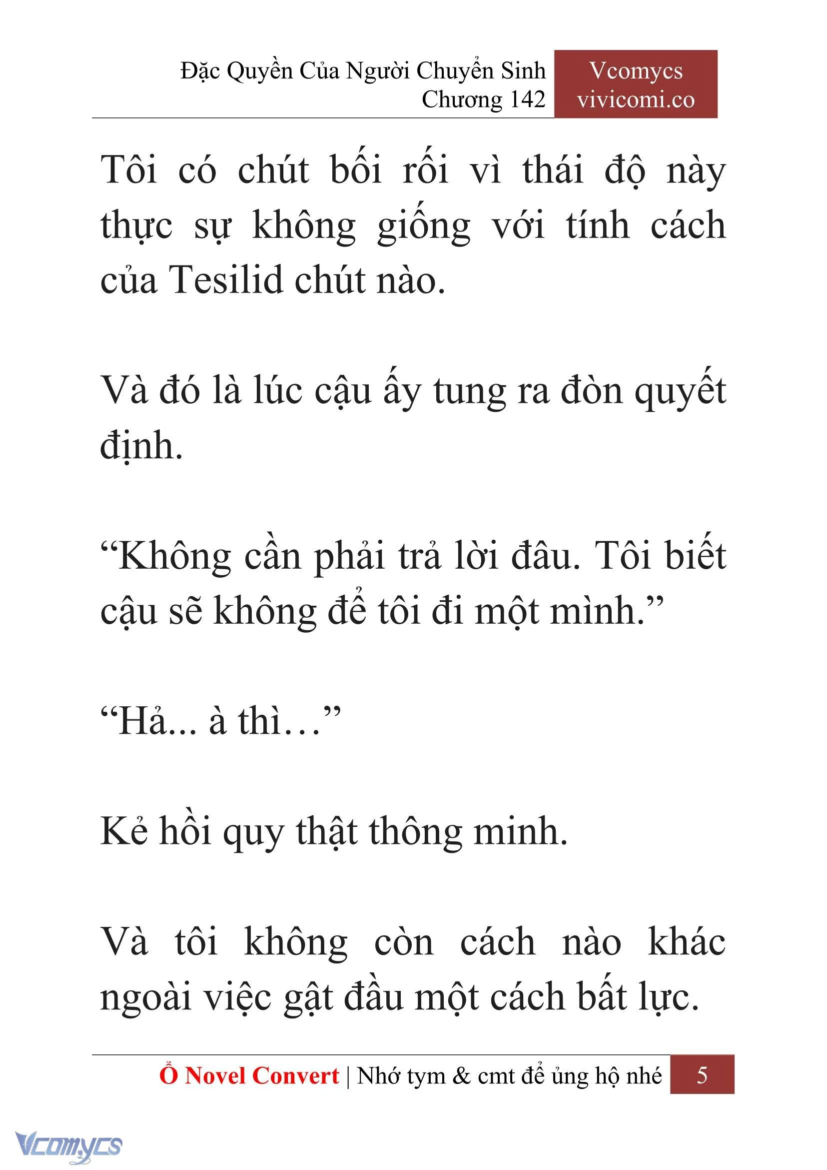 [Novel] Đặc Quyền Của Người Chuyển Sinh Chapter  142 - 7