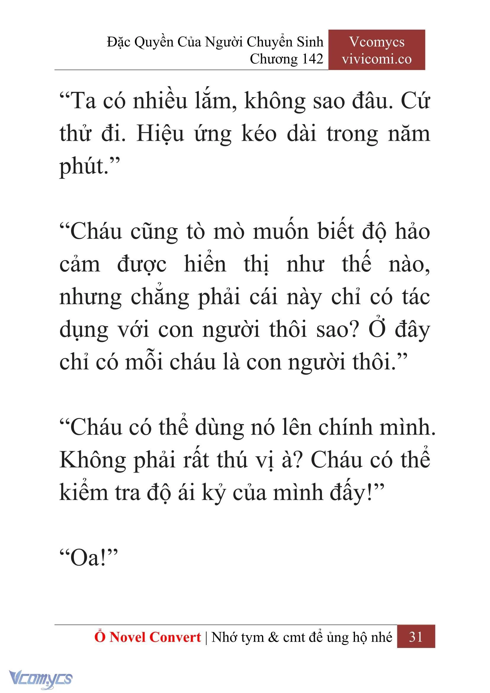 [Novel] Đặc Quyền Của Người Chuyển Sinh Chapter  142 - 33
