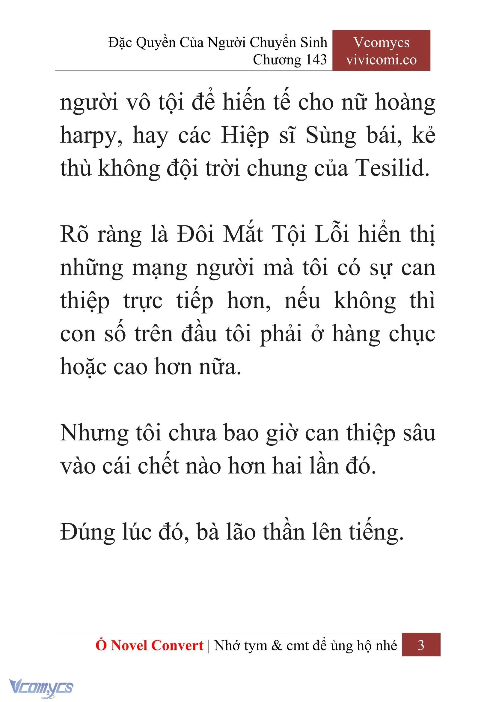 [Novel] Đặc Quyền Của Người Chuyển Sinh Chapter  143 - 5