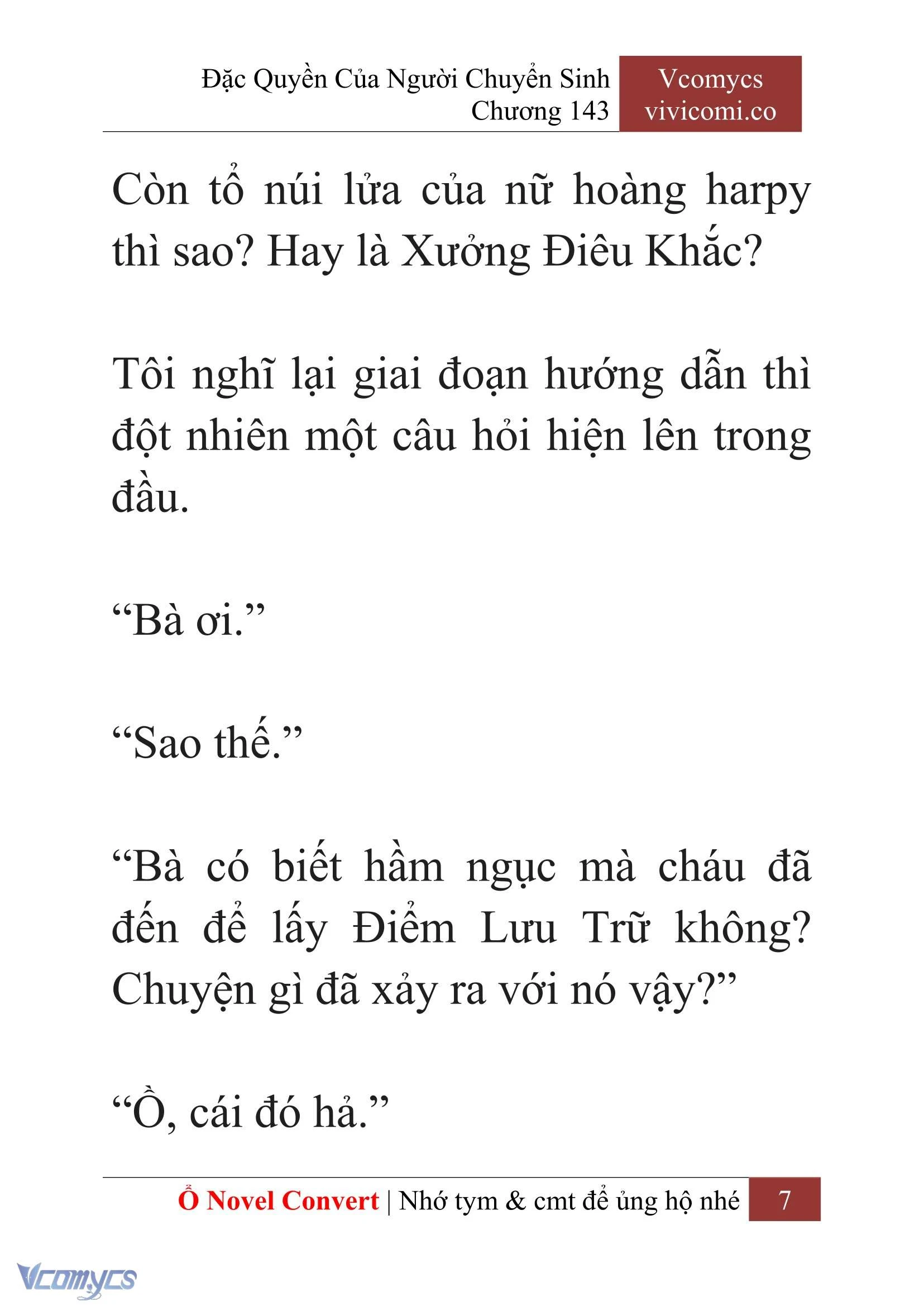 [Novel] Đặc Quyền Của Người Chuyển Sinh Chapter  143 - 9