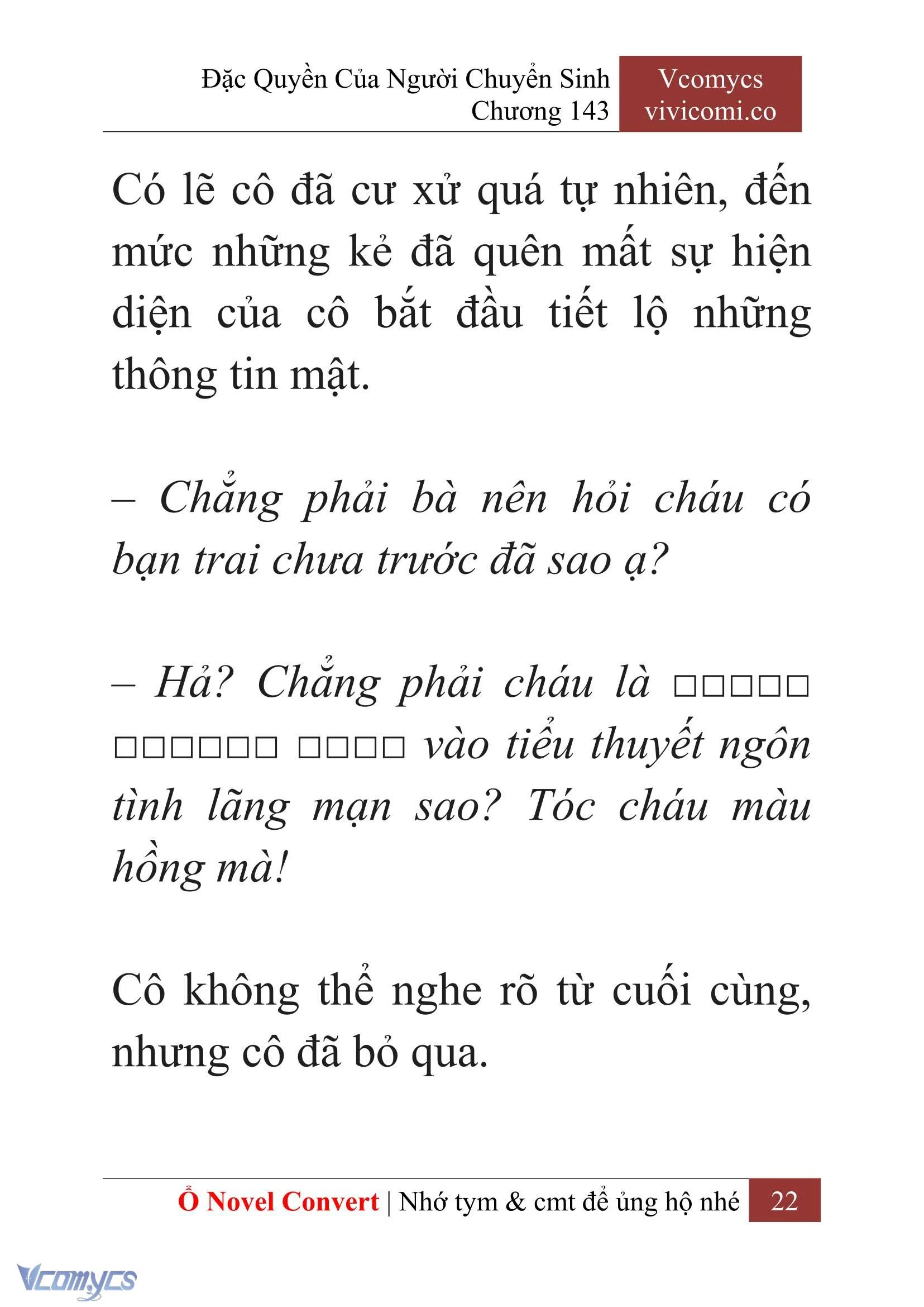 [Novel] Đặc Quyền Của Người Chuyển Sinh Chapter  143 - 24