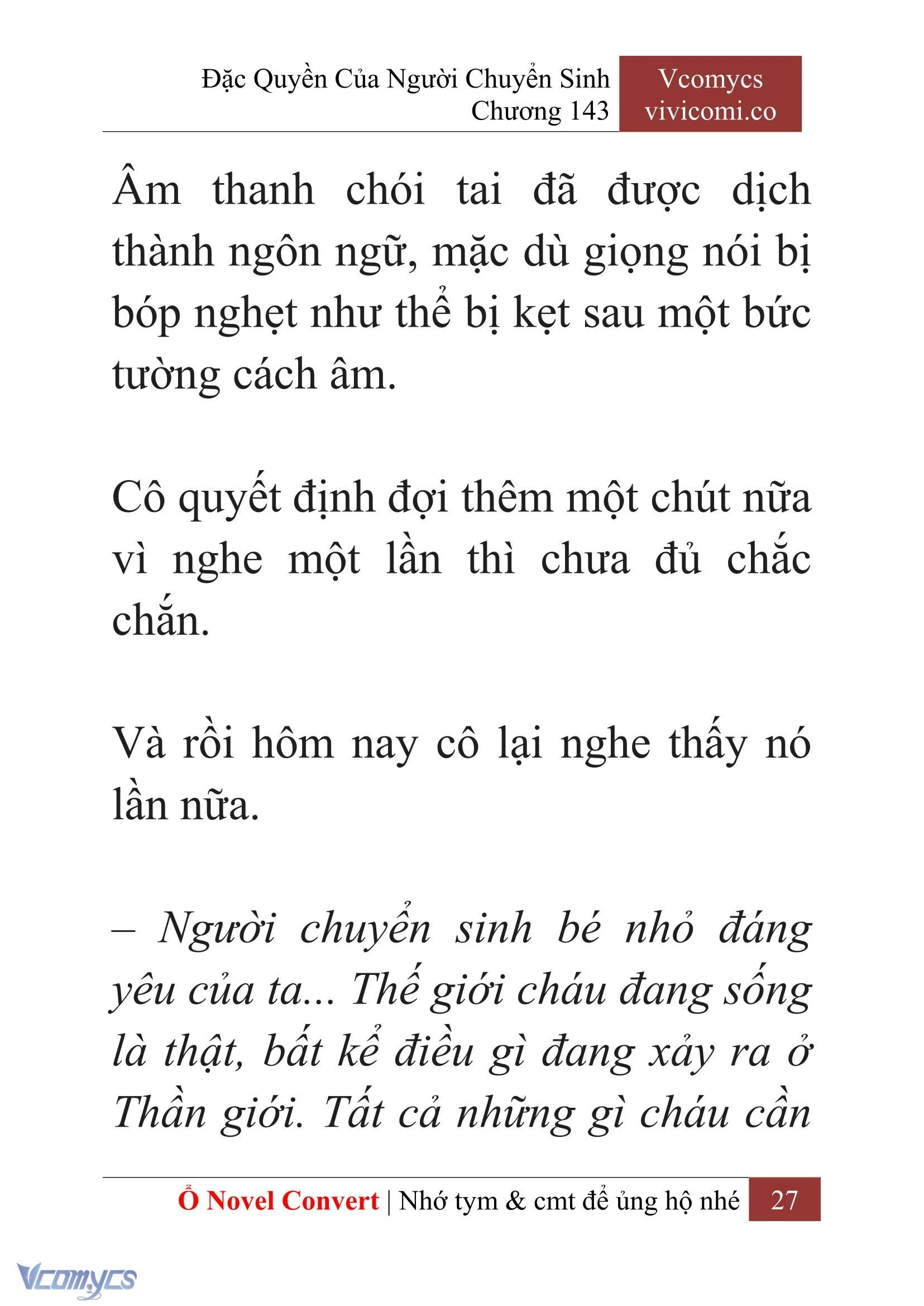 [Novel] Đặc Quyền Của Người Chuyển Sinh Chapter  143 - 29