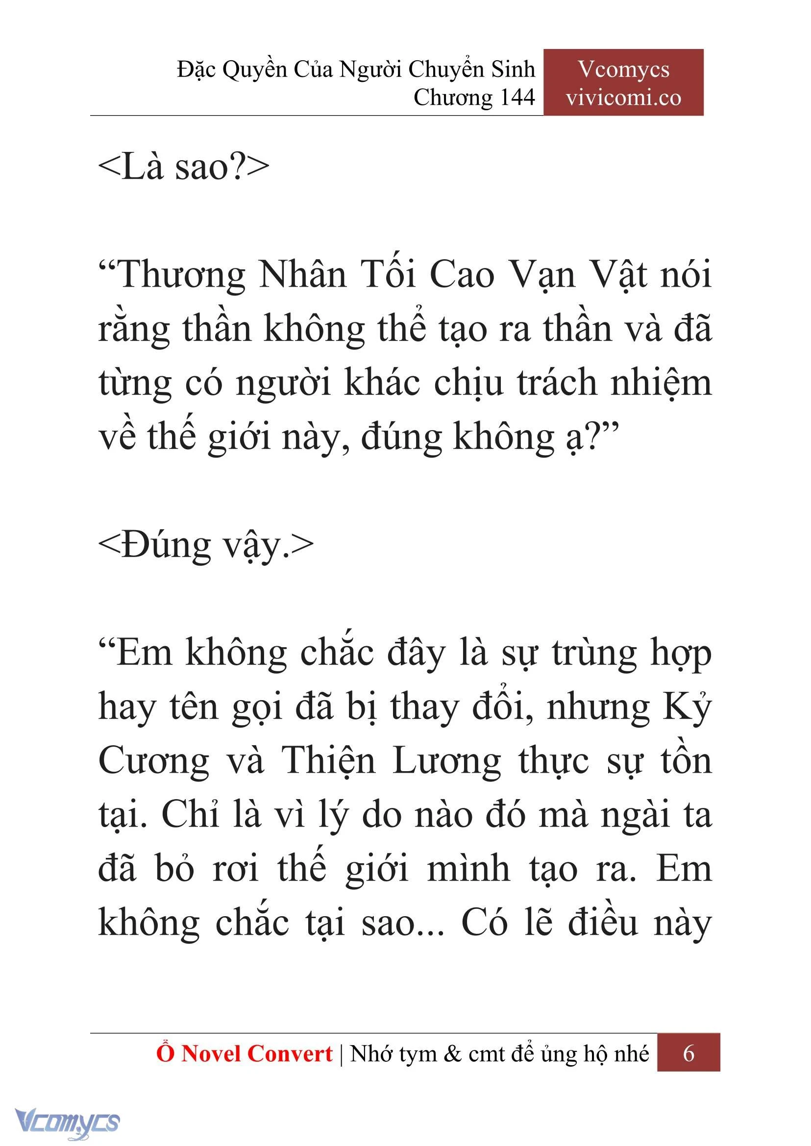 [Novel] Đặc Quyền Của Người Chuyển Sinh Chapter  144 - 8