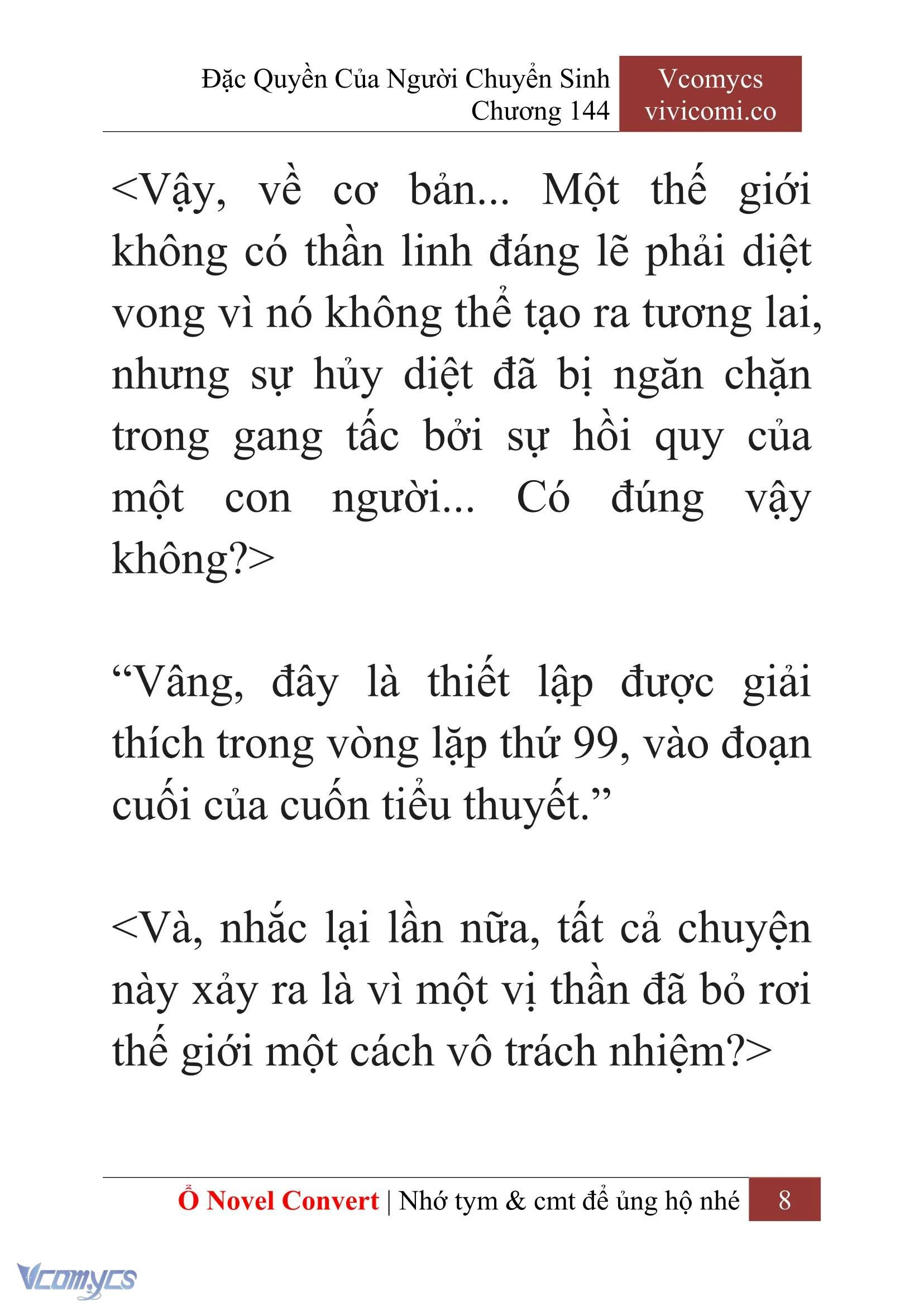 [Novel] Đặc Quyền Của Người Chuyển Sinh Chapter  144 - 10