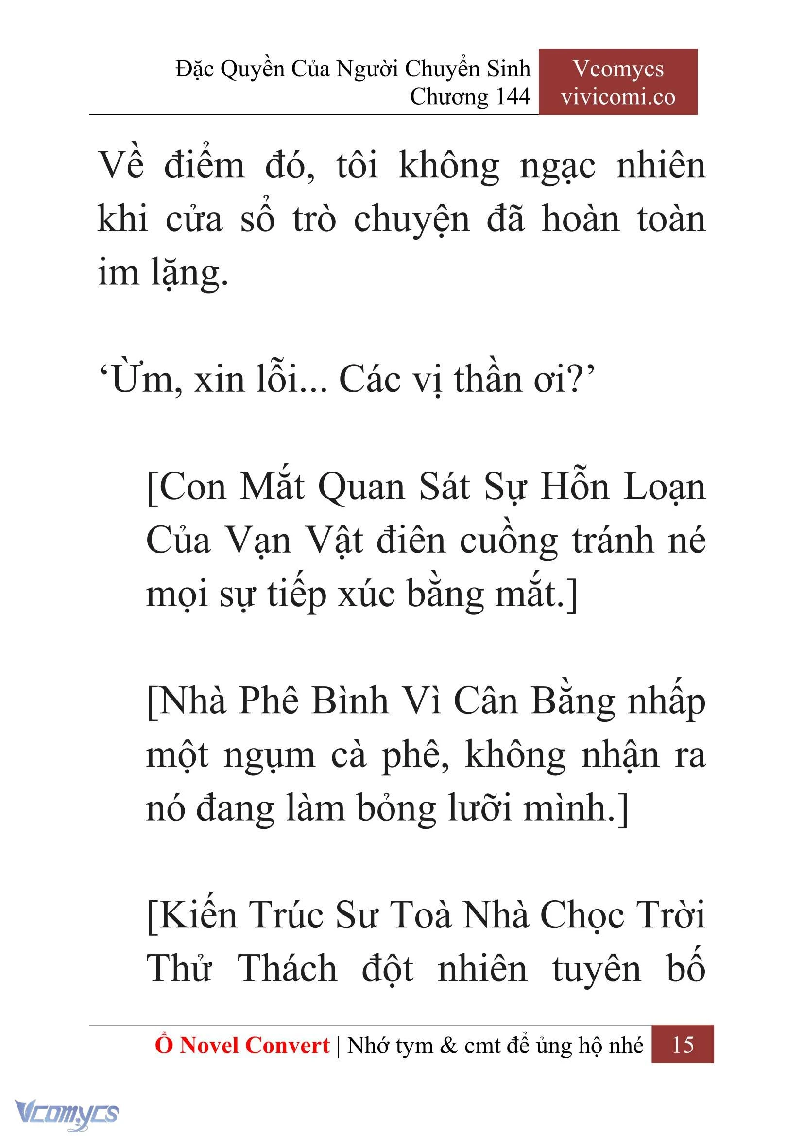 [Novel] Đặc Quyền Của Người Chuyển Sinh Chapter  144 - 17
